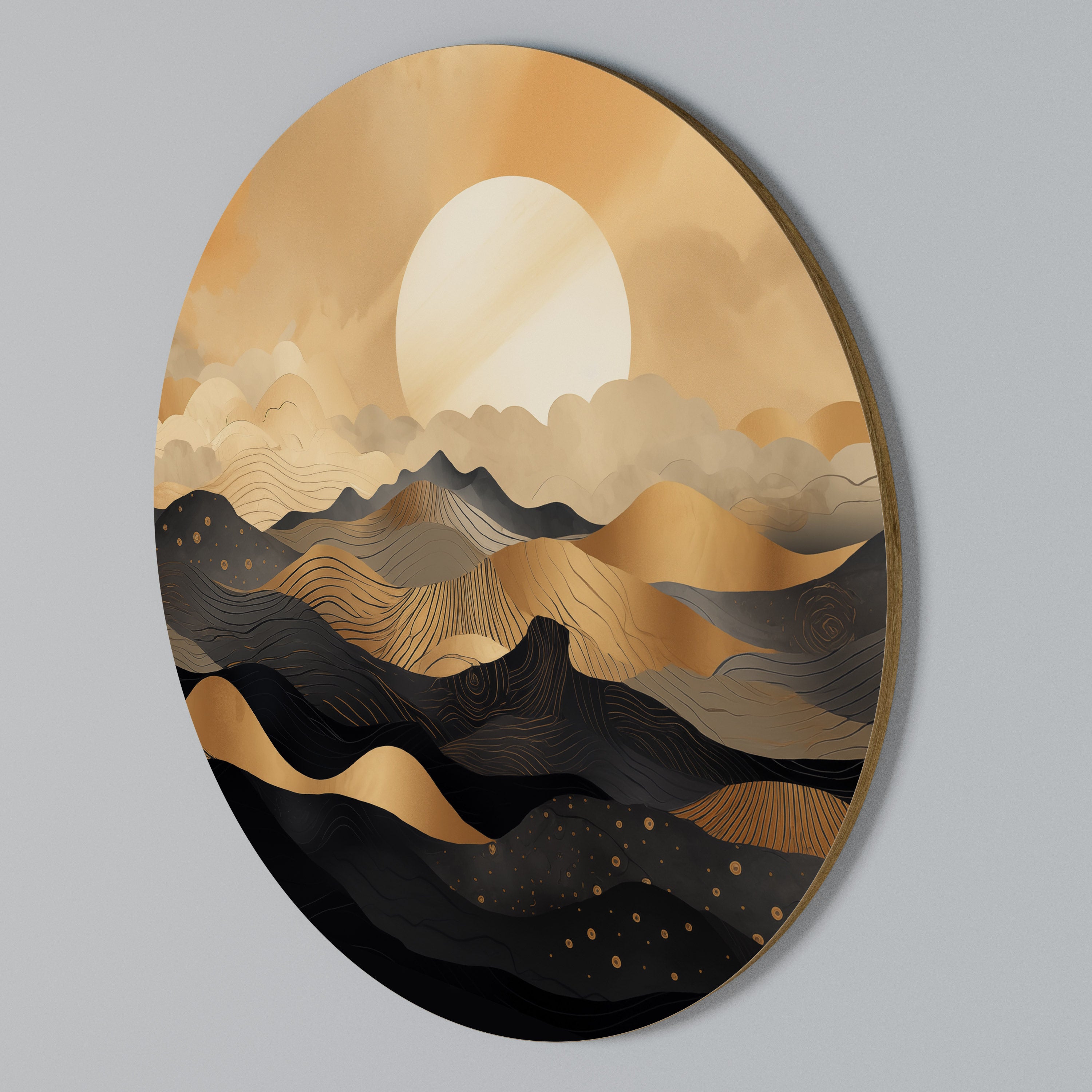 MYSTICAL SUNSET HORIZON Round Wall Art
