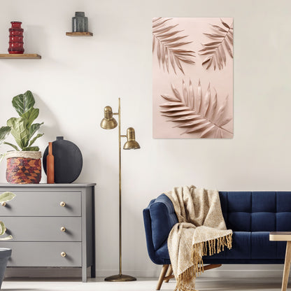 PINK PALM DREAMS Vertical Canvas Print