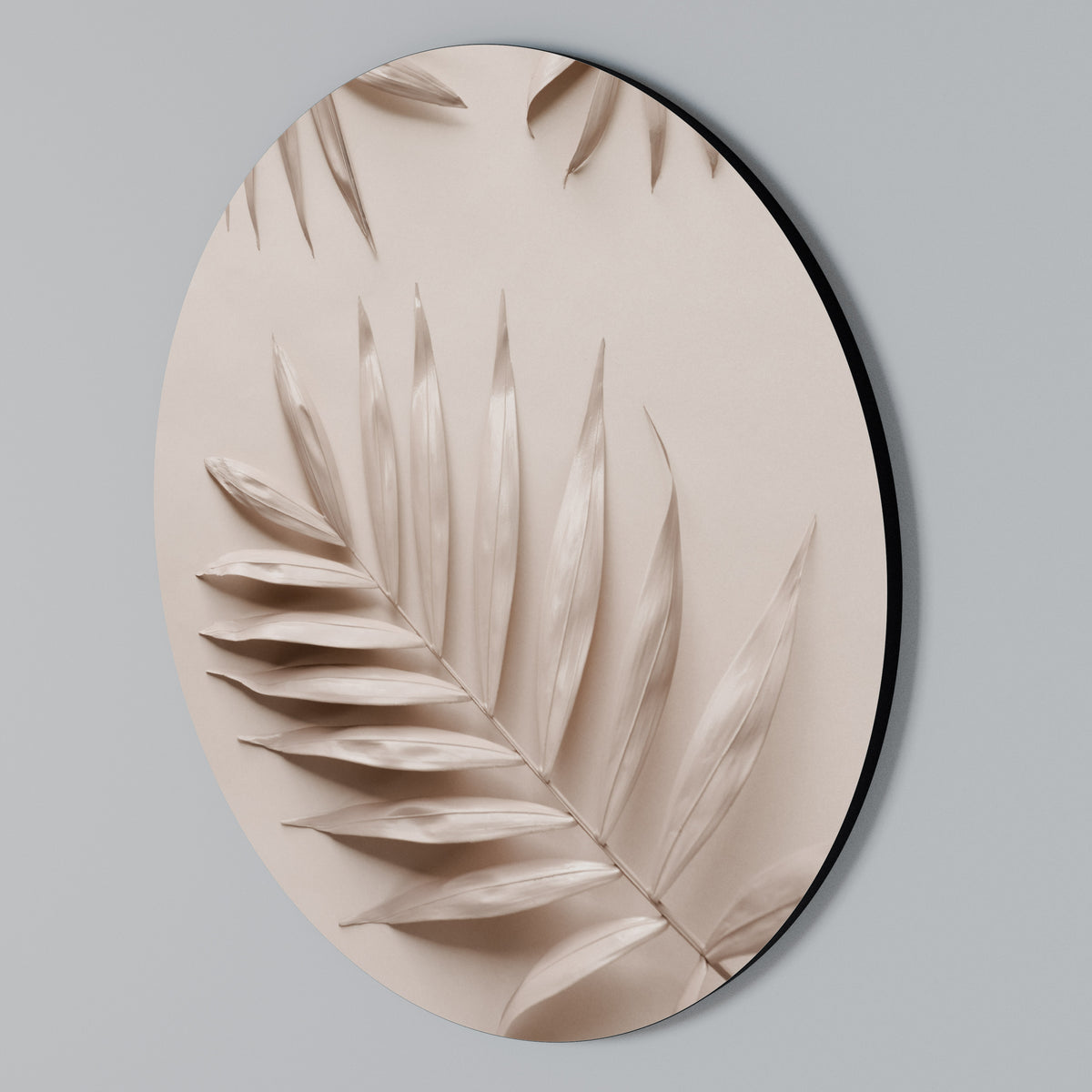 PINK PALM DREAMS Rundes Wandbild
