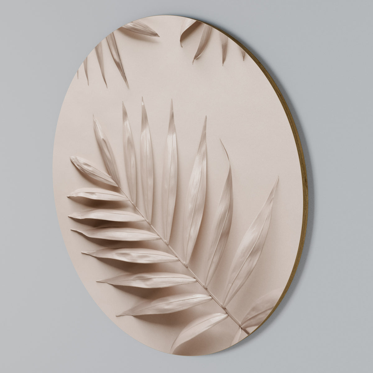 PINK PALM DREAMS Rundes Wandbild
