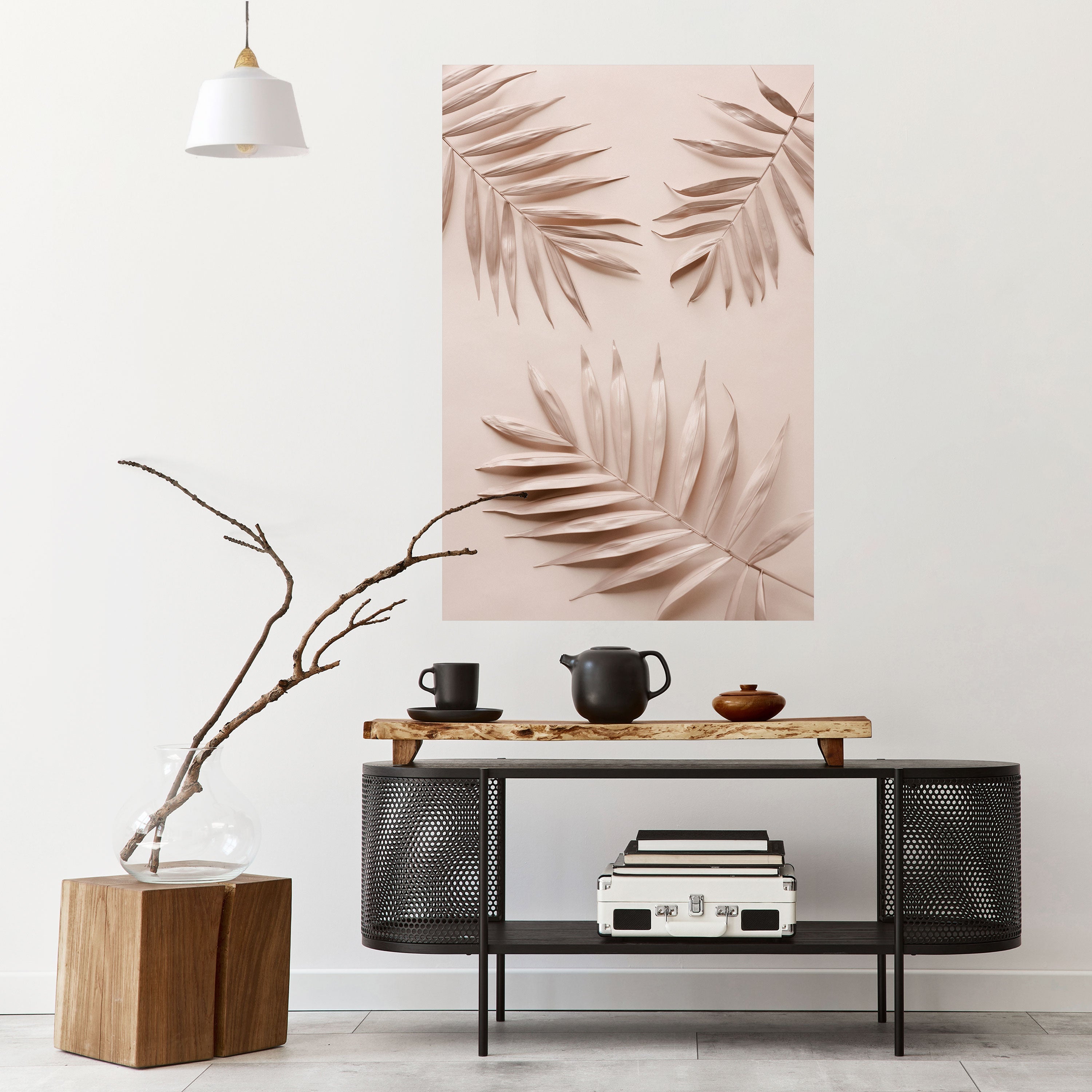 PINK PALM DREAMS Vertikales Poster zum Abziehen und Aufkleben