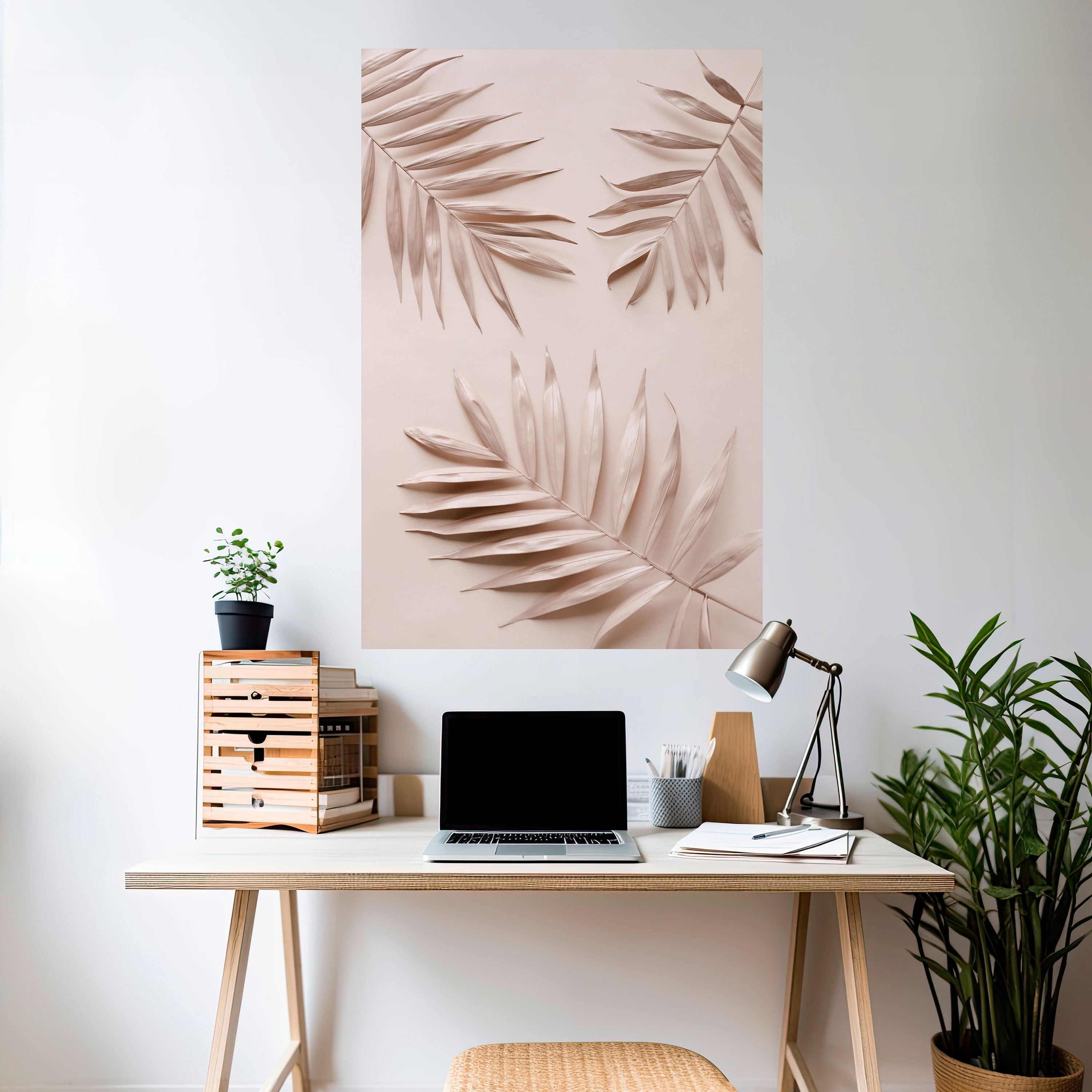 PINK PALM DREAMS Vertikales Poster zum Abziehen und Aufkleben