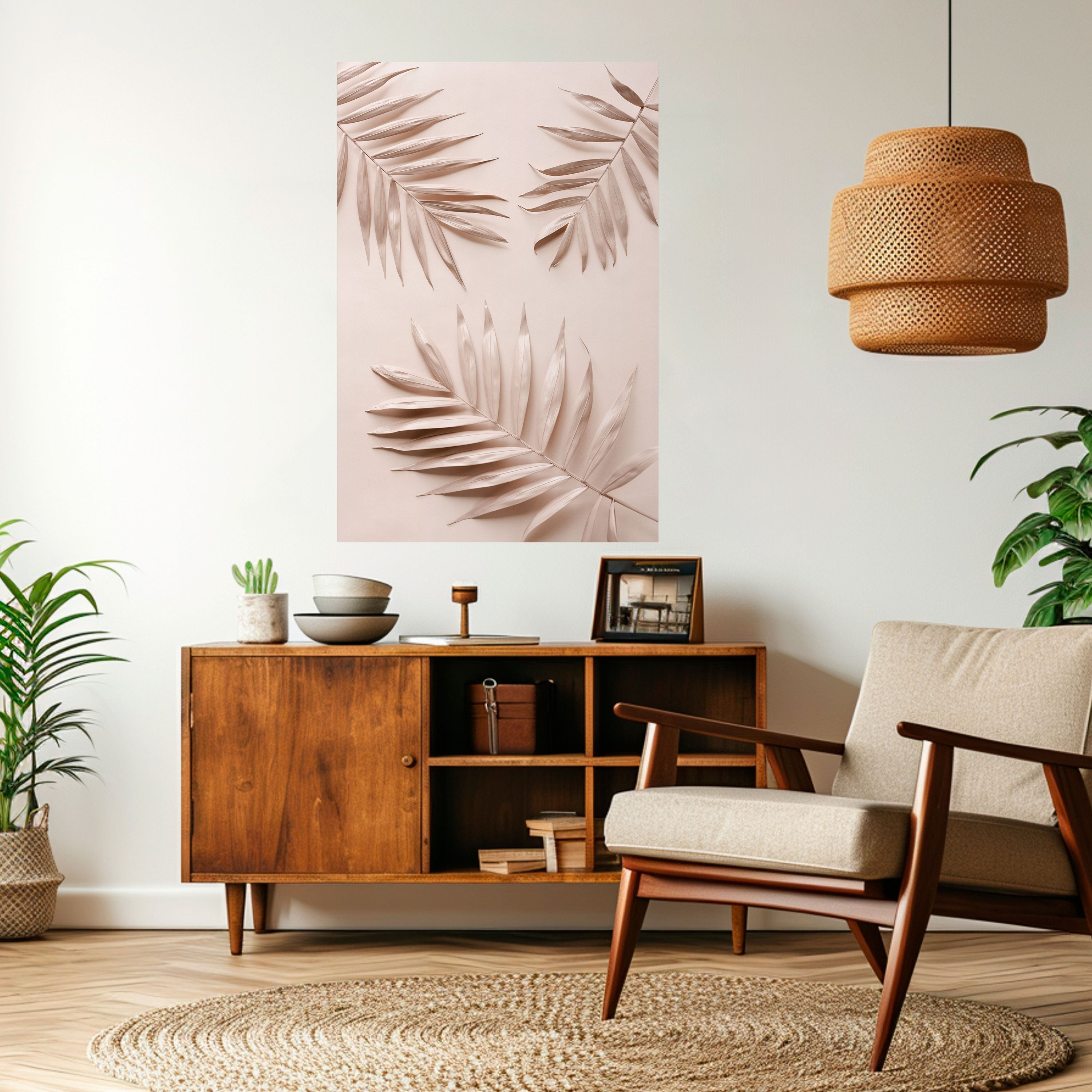 PINK PALM DREAMS Vertikales Poster zum Abziehen und Aufkleben