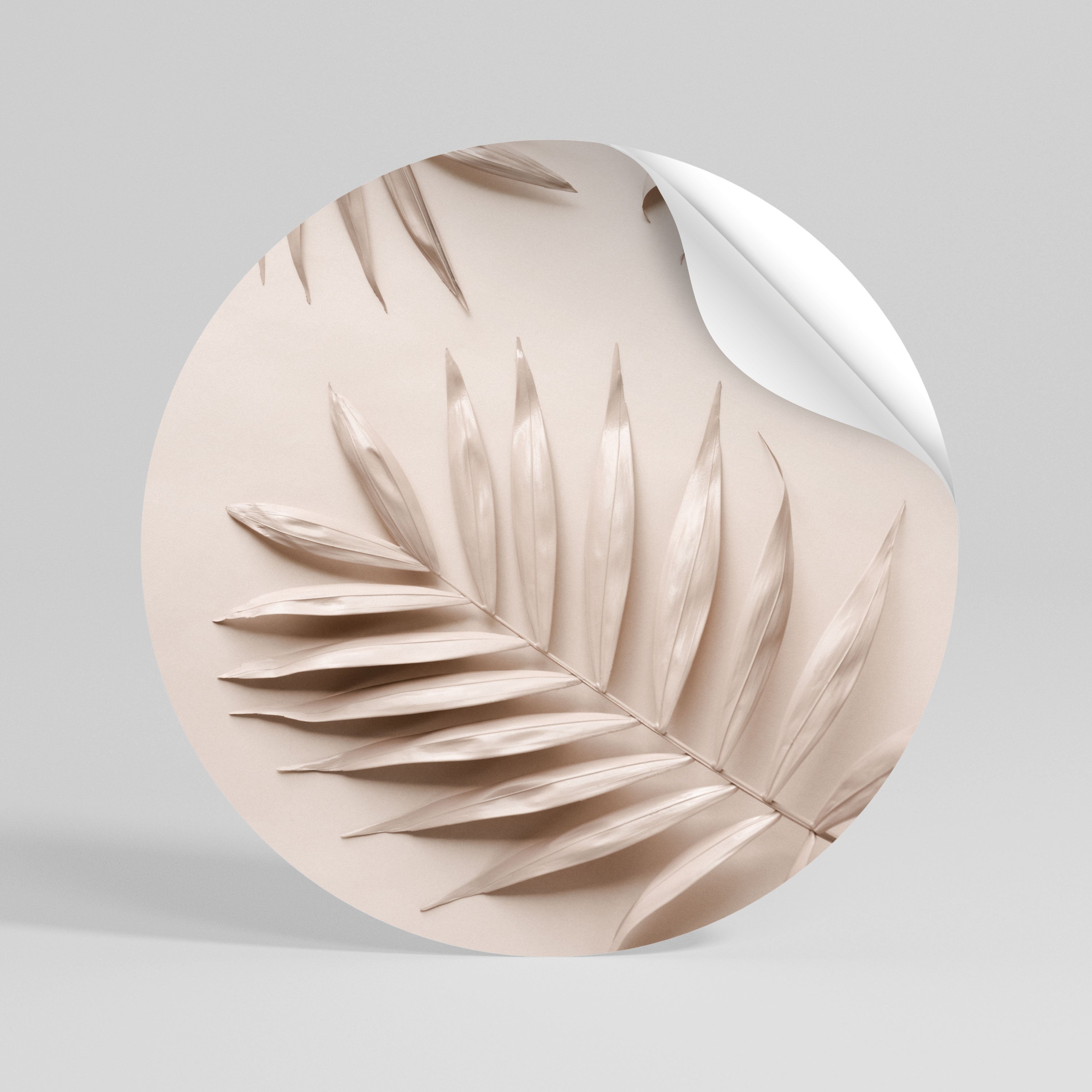 PINK PALM DREAMS Runder Wandsticker zum Abziehen und Aufkleben