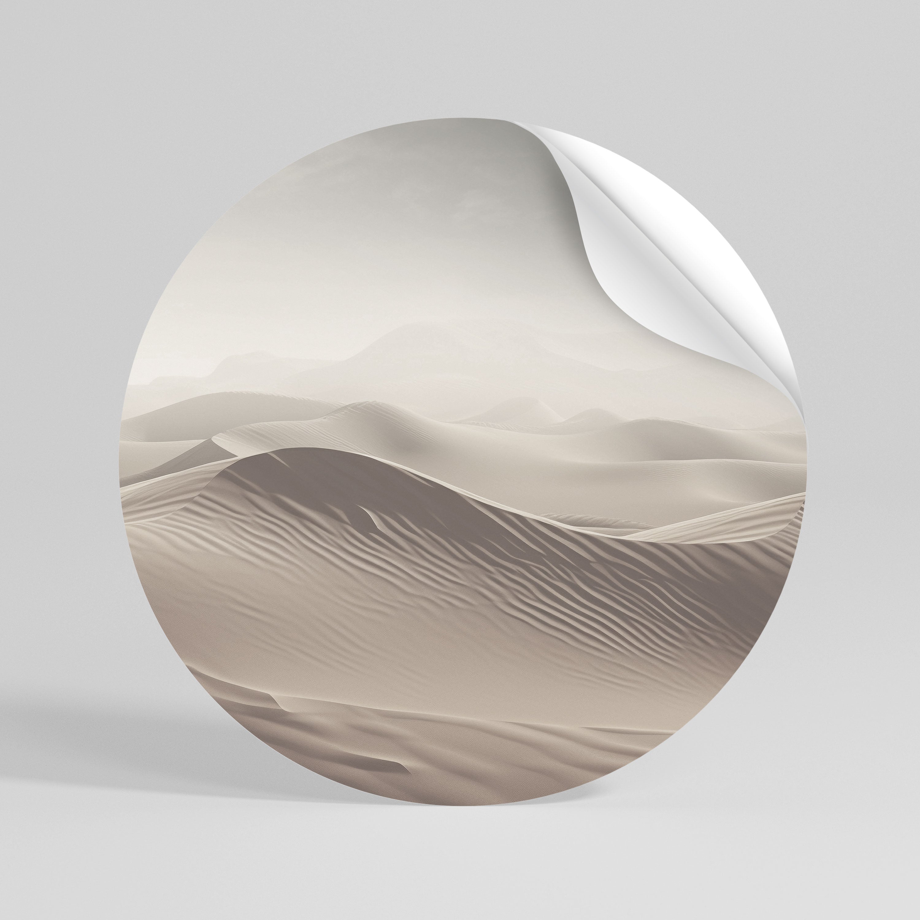 ECHOES OF DUNES Runder Wandsticker zum Abziehen und Aufkleben