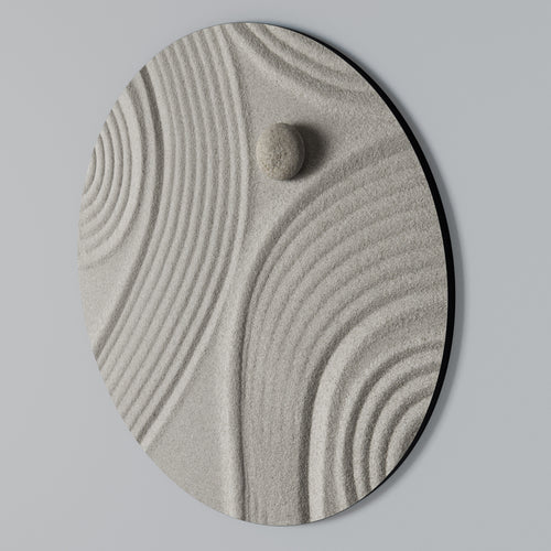 SANDSWIRL SERENITY Round Wall Art