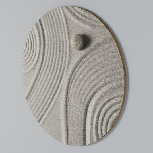 SANDSWIRL SERENITY Rundes Wandbild