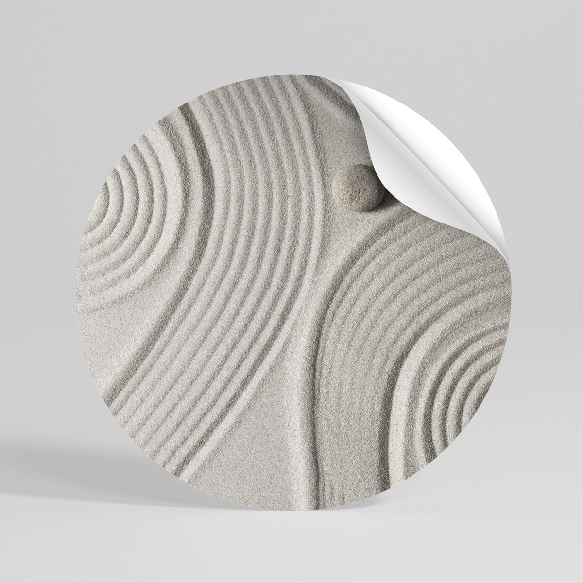 SANDSWIRL SERENITY Runder Wandsticker zum Abziehen und Aufkleben