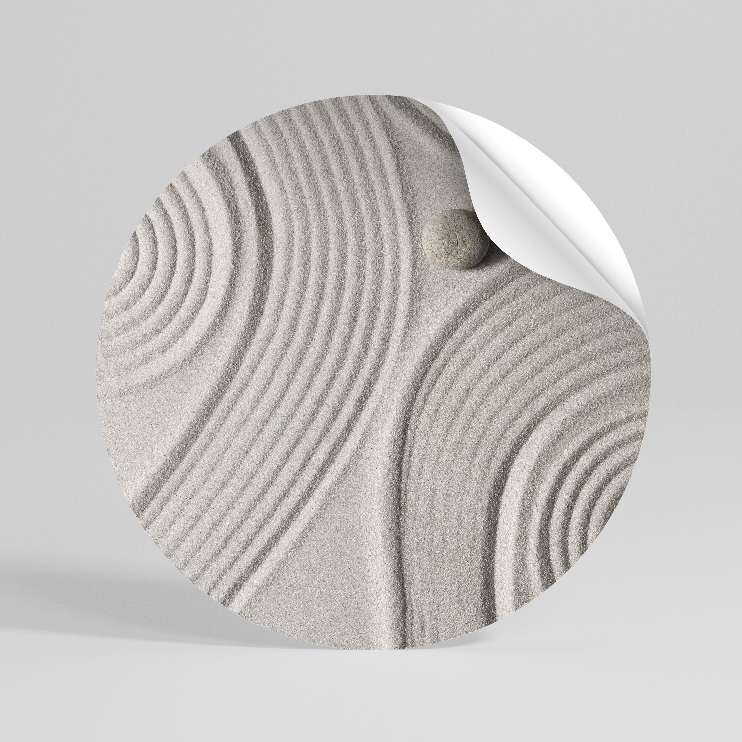 SANDSWIRL SERENITY Runder Wandsticker zum Abziehen und Aufkleben
