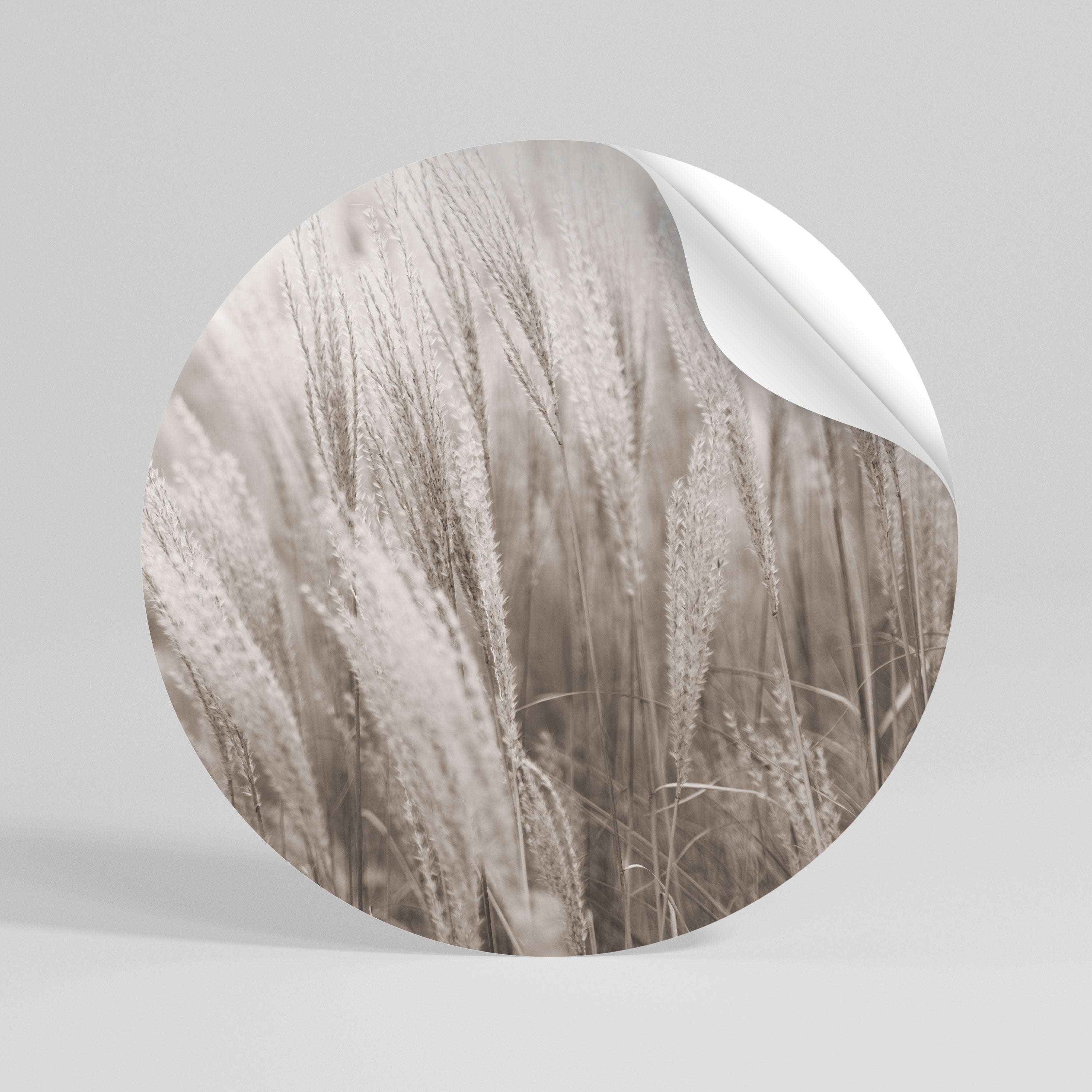 WHISPERS OF GRASS Runder Wandsticker zum Abziehen und Aufkleben
