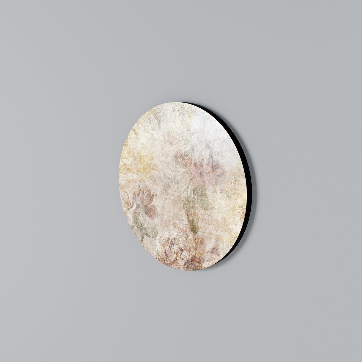 SUNFLOWER BLUR Round Wall Art