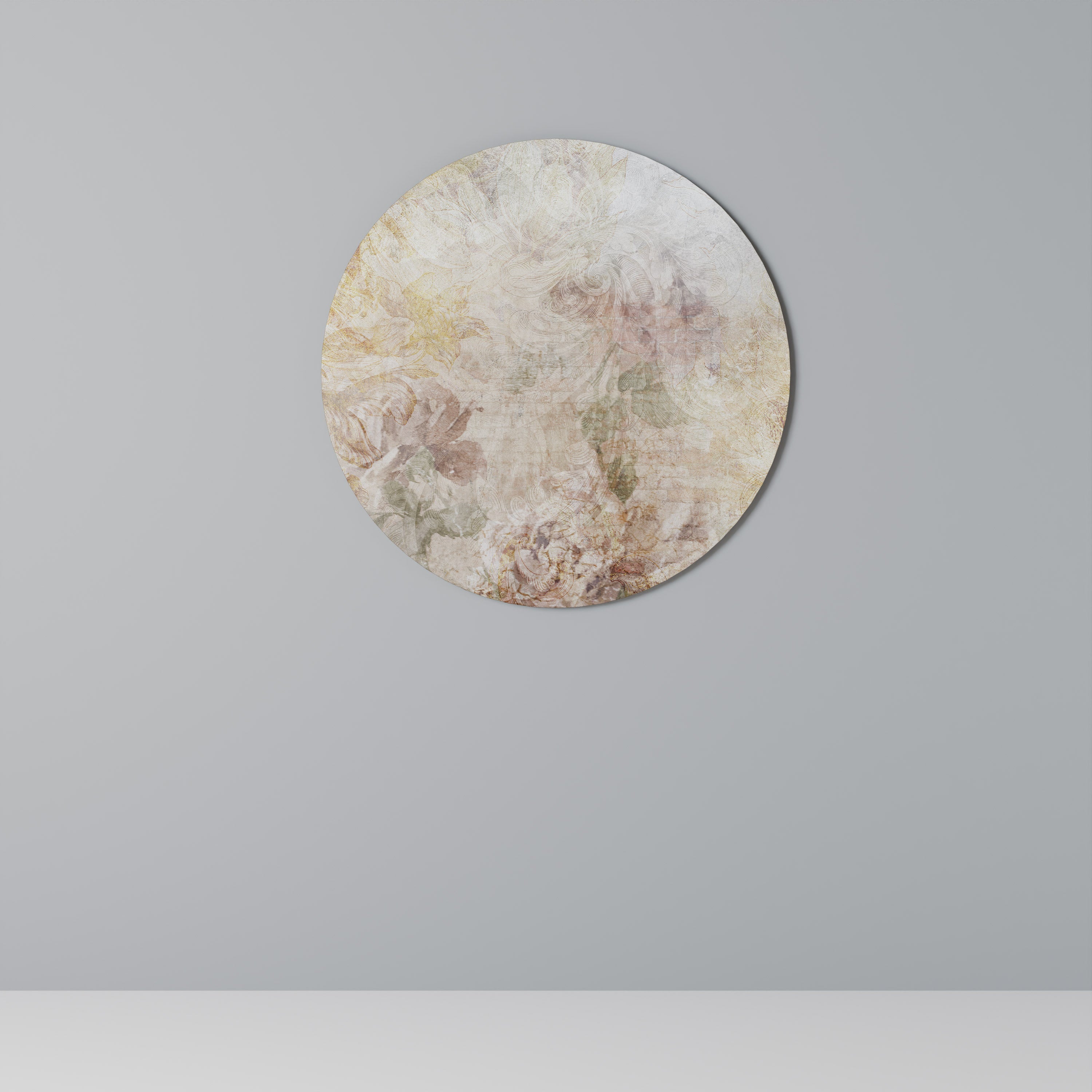 SUNFLOWER BLUR Runde Wanddekoration Ø 69 cm