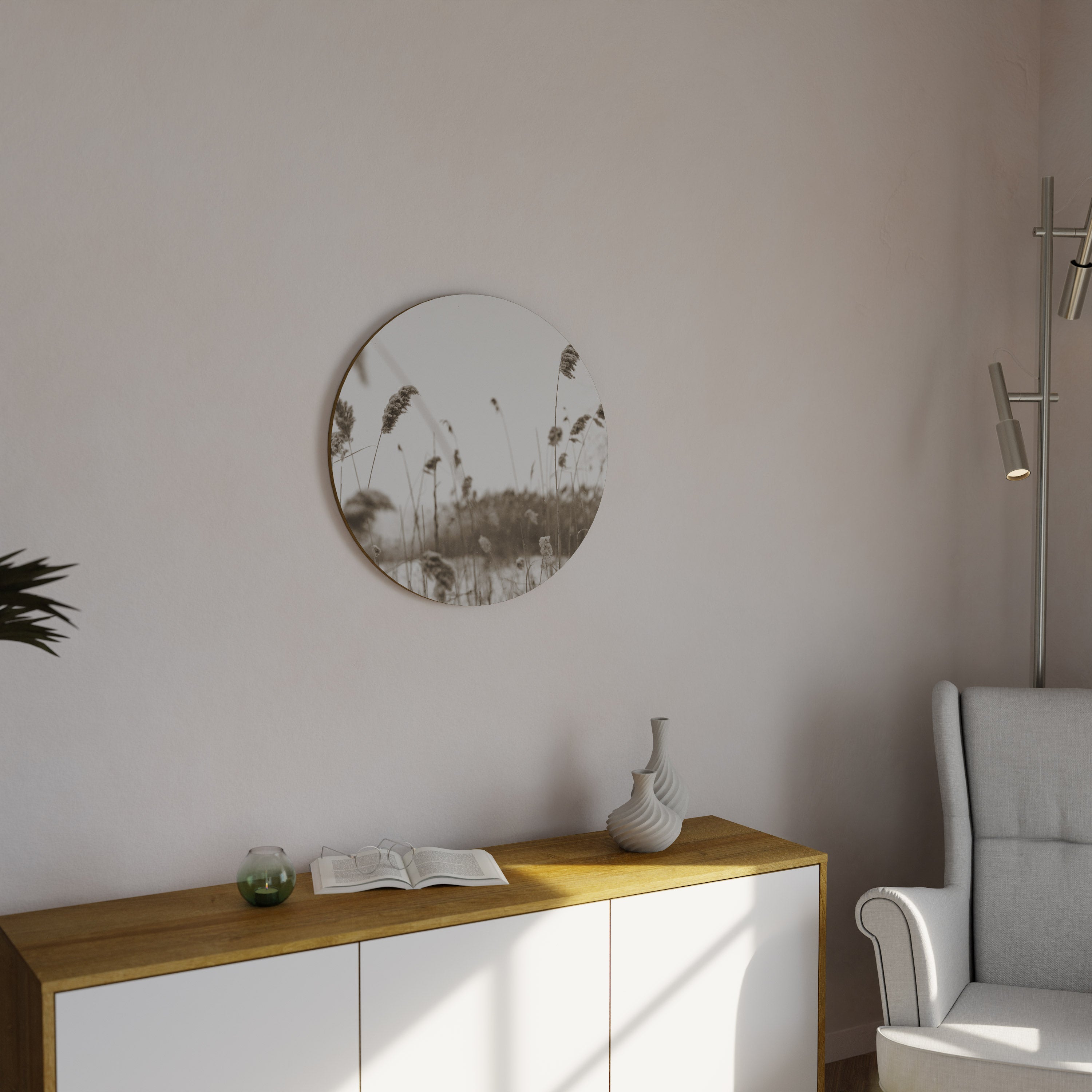 TIMELESS TUSSOCKS Runde Wanddekoration Ø 69 cm