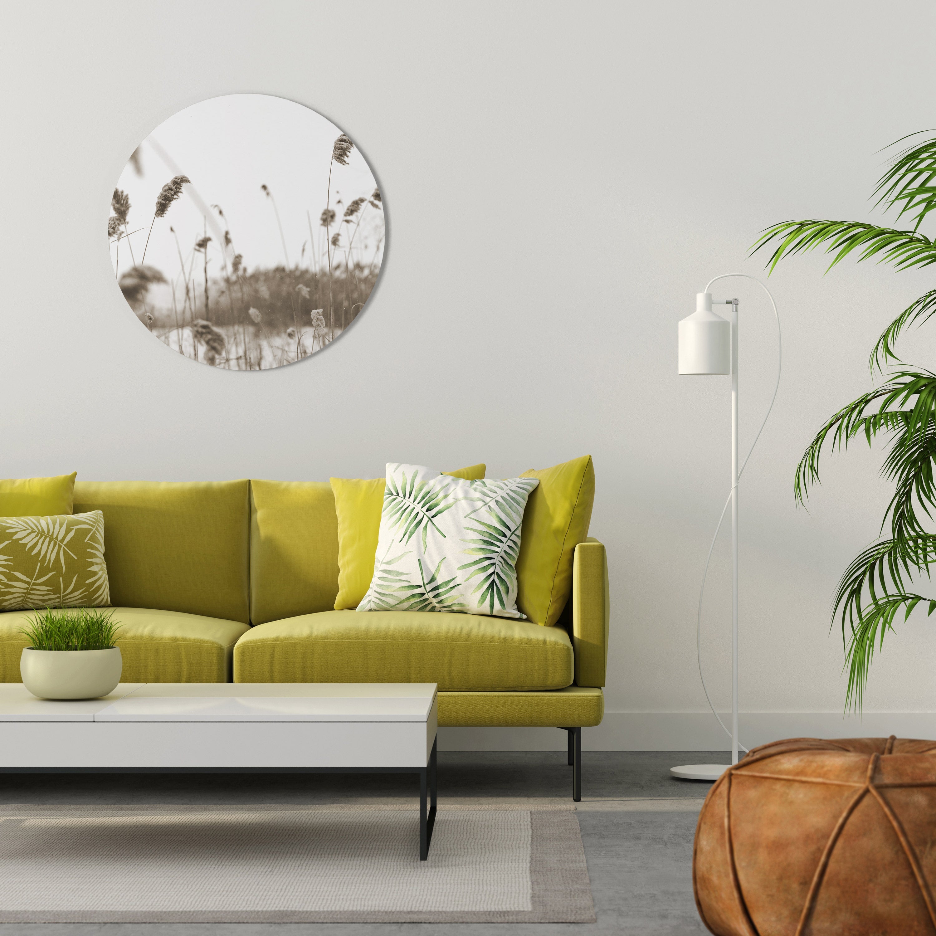 TIMELESS TUSSOCKS Runde Wanddekoration Ø 69 cm