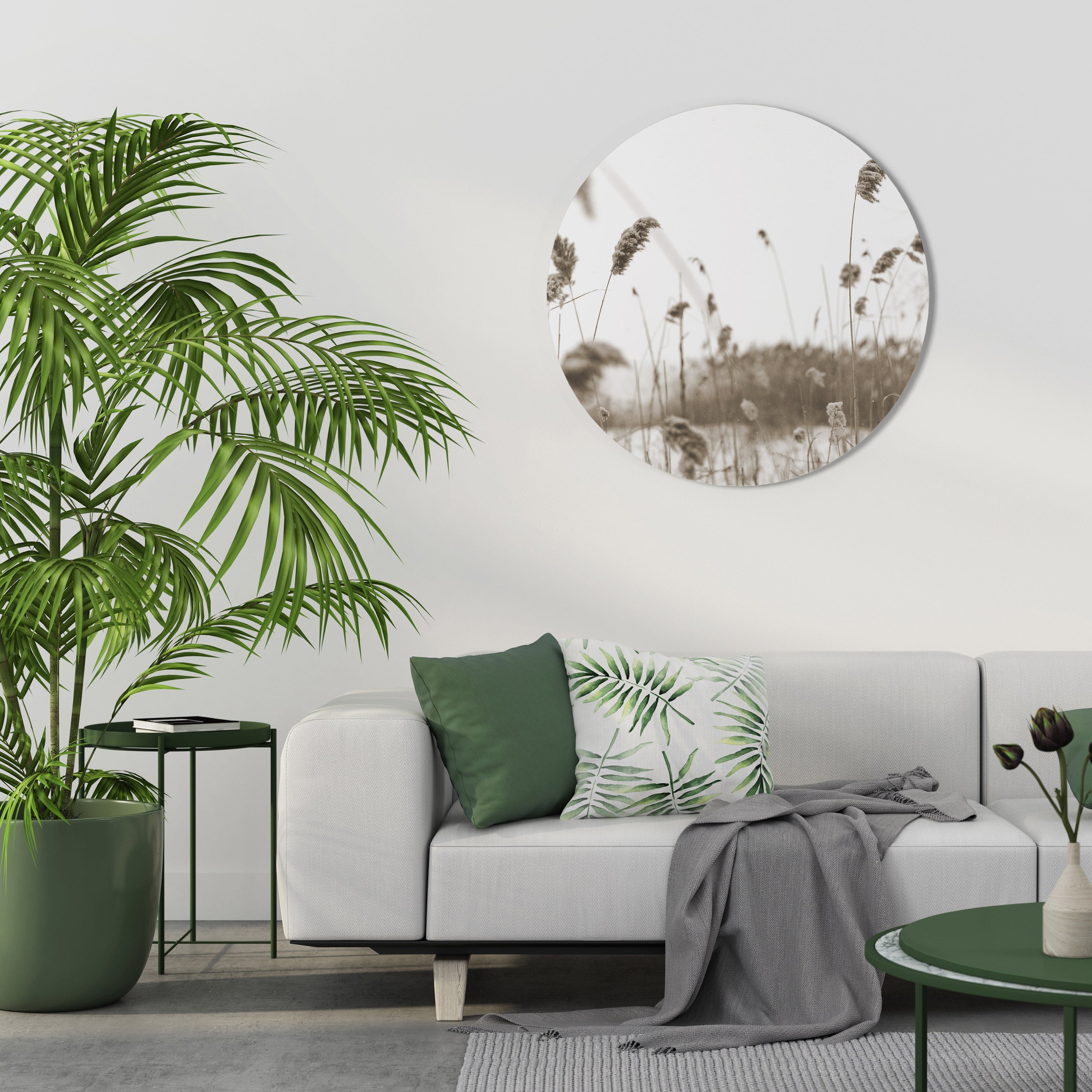 TIMELESS TUSSOCKS Runde Wanddekoration Ø 69 cm