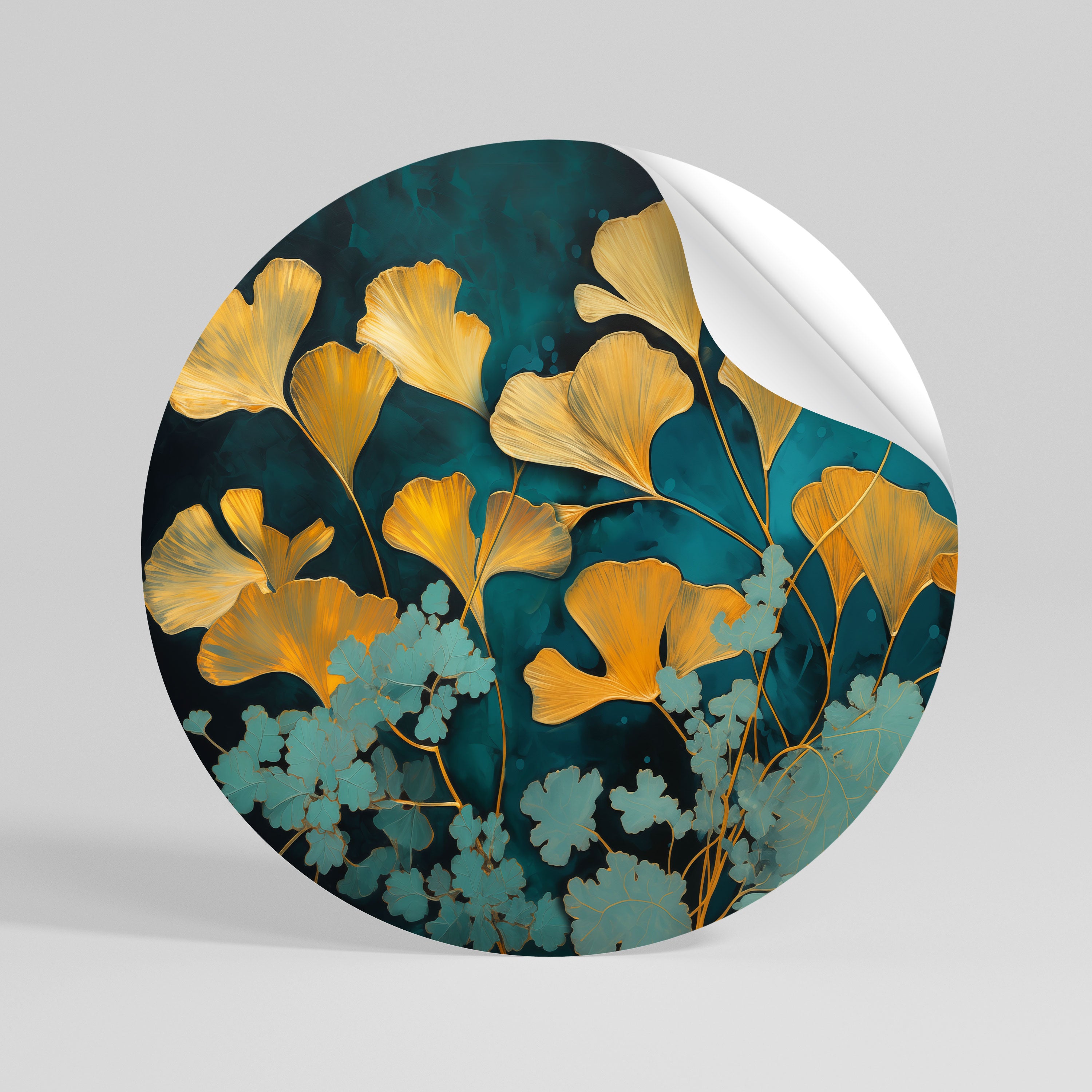 GINCOODELIC DREAM Runder Wandsticker zum Abziehen und Aufkleben