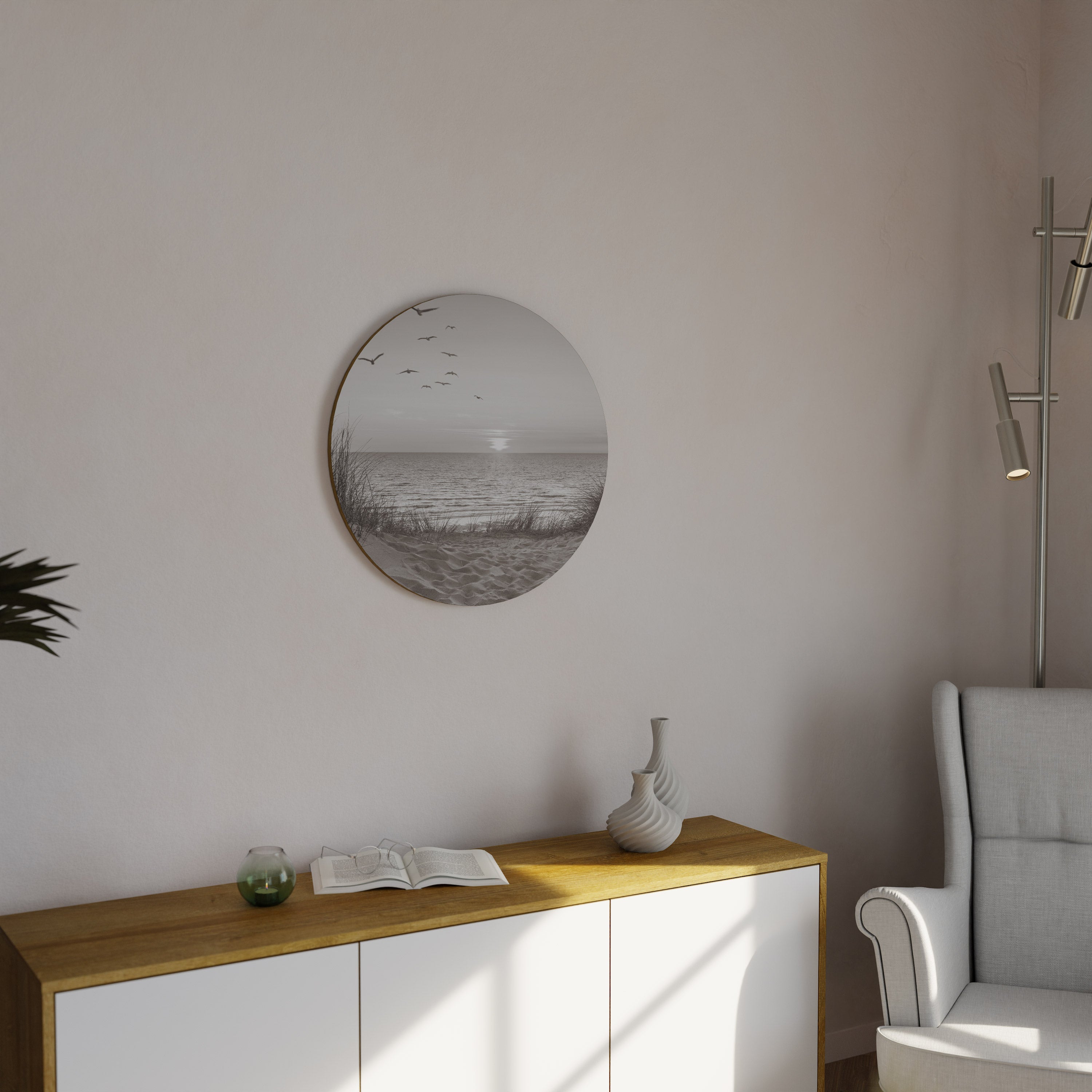 TIMELESS SEASCAPE Runde Wanddekoration Ø 69 cm