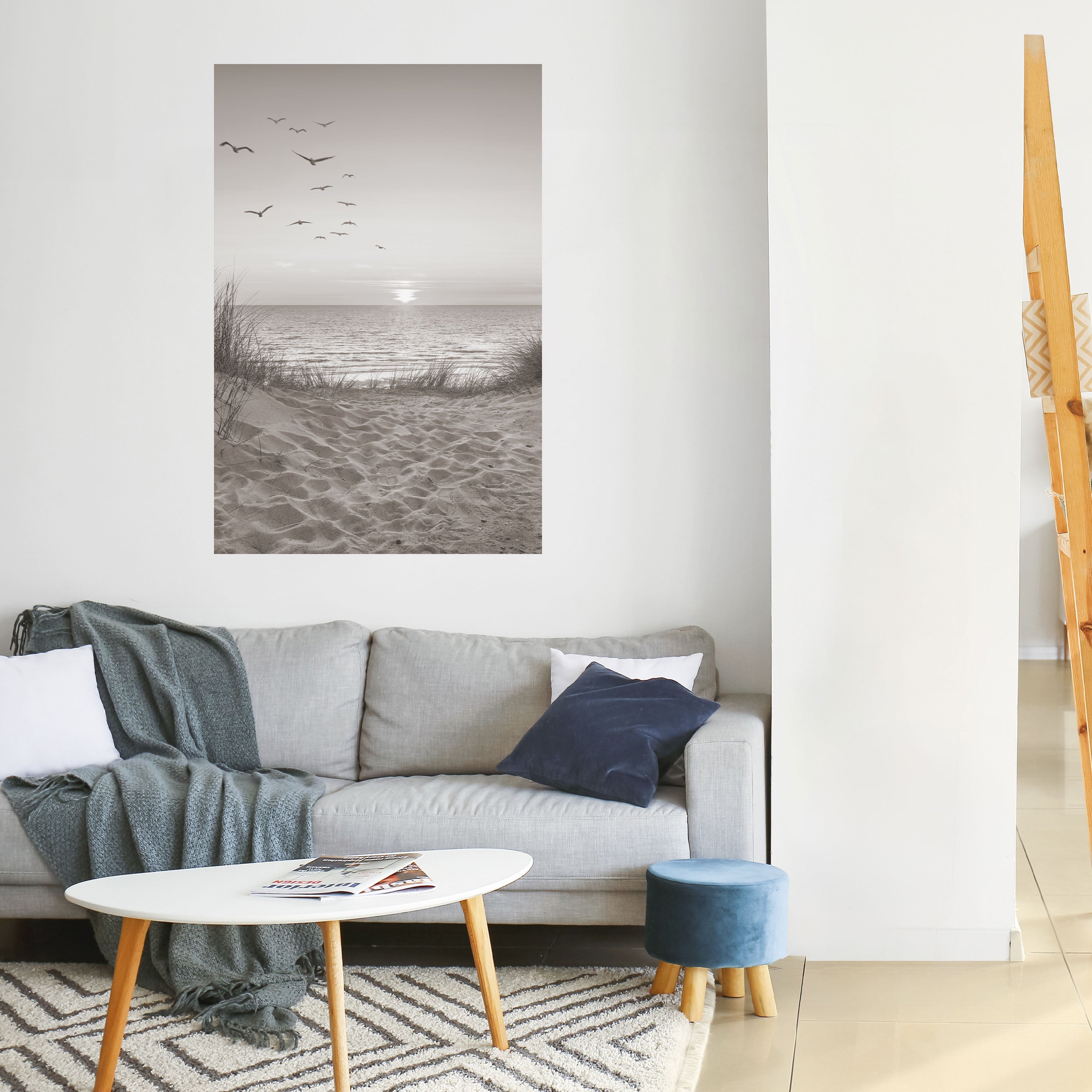 ZEITLOSES MEERESLANDSCHAFT Vertikales Poster zum Abziehen und Aufkleben