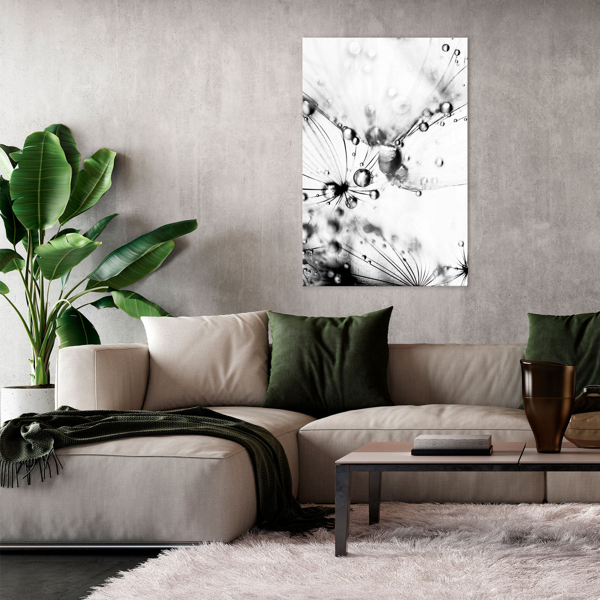 ELEGANT DROPLETS Vertical Canvas Print