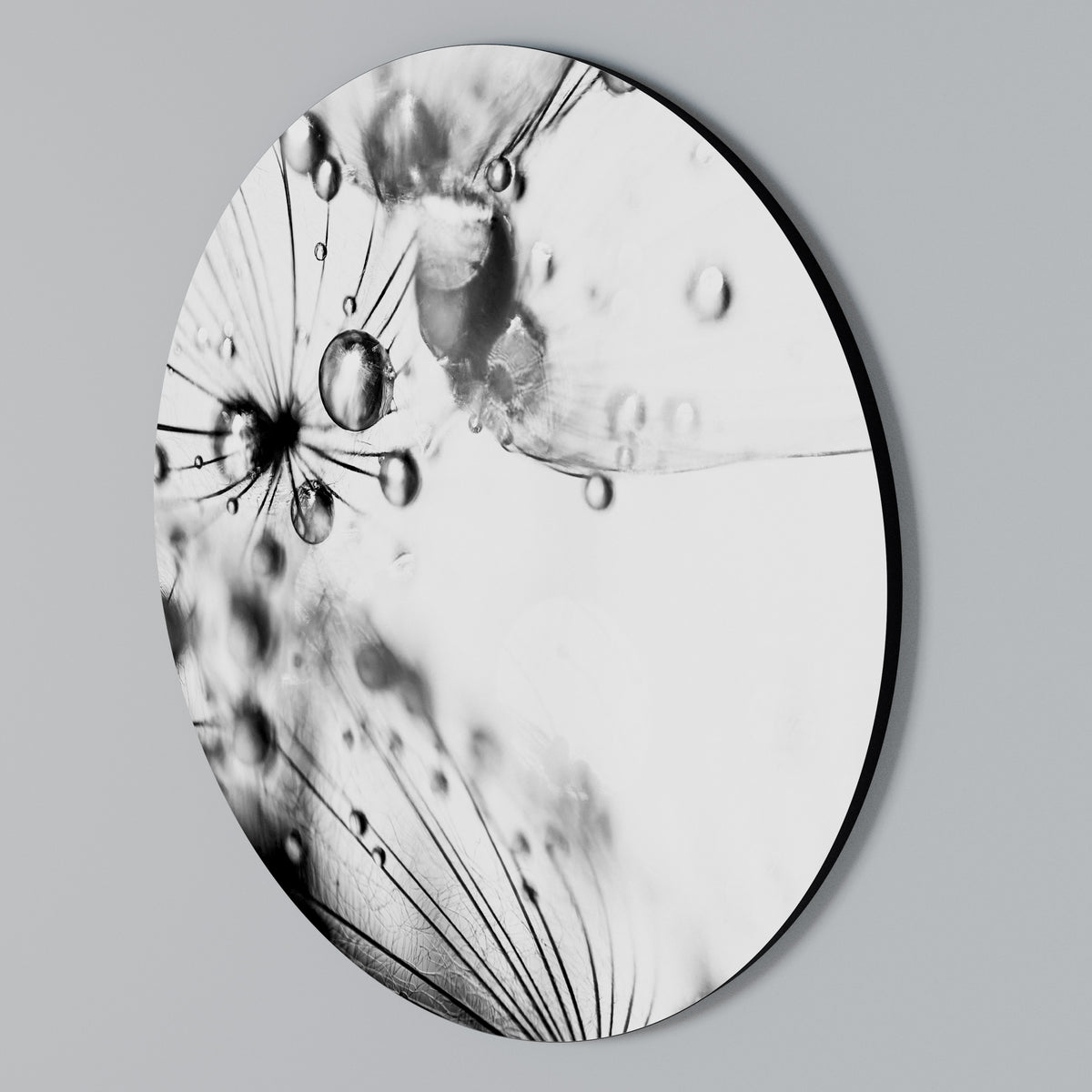 ELEGANT DROPLETS Rundes Wandbild