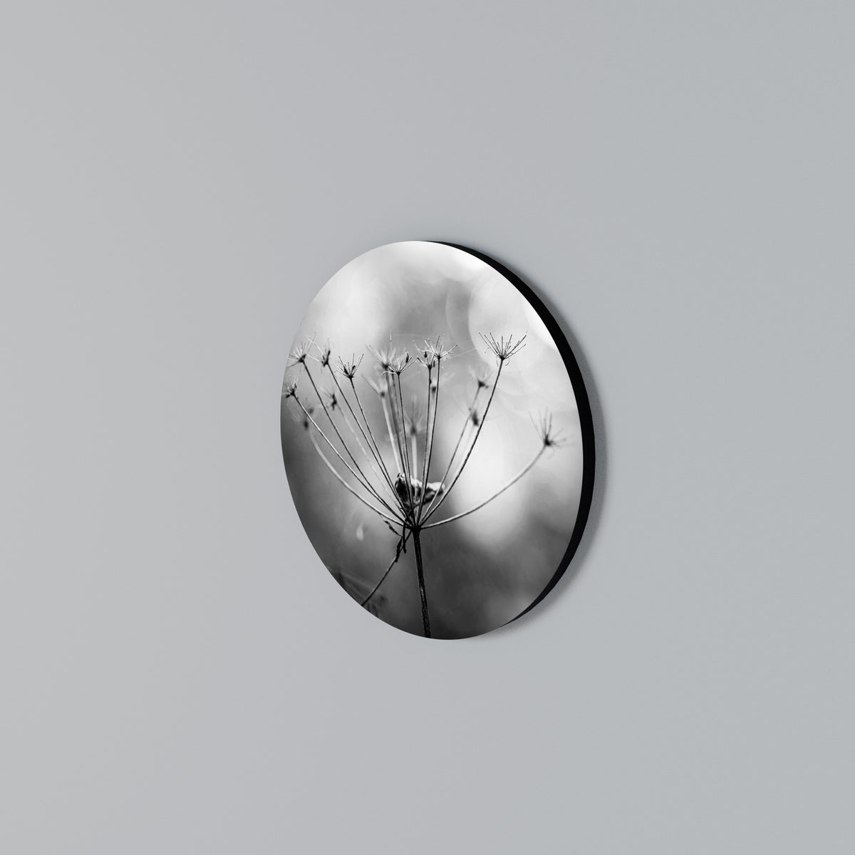 MINIMALIST BLOOM Rundes Wandbild