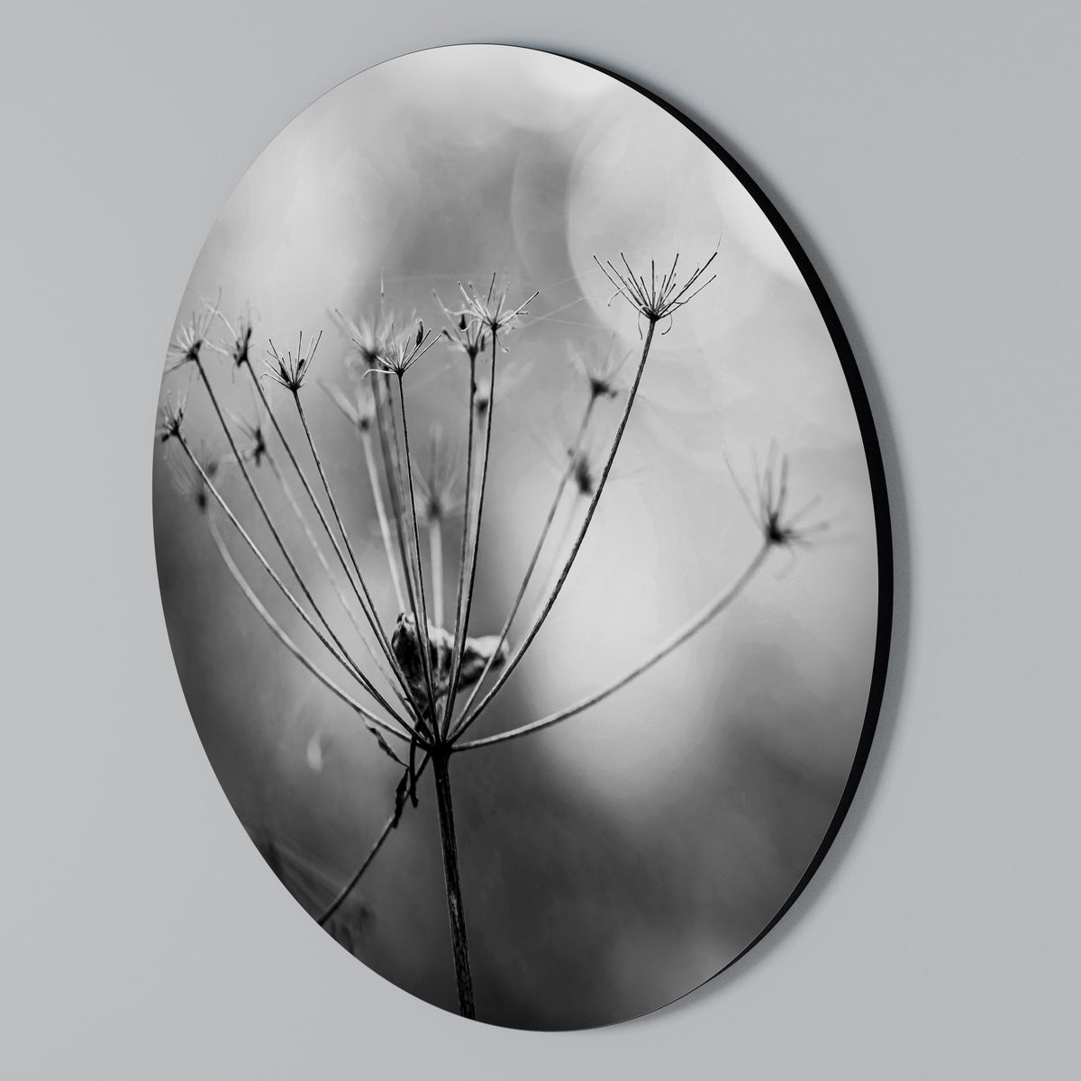 MINIMALIST BLOOM Rundes Wandbild