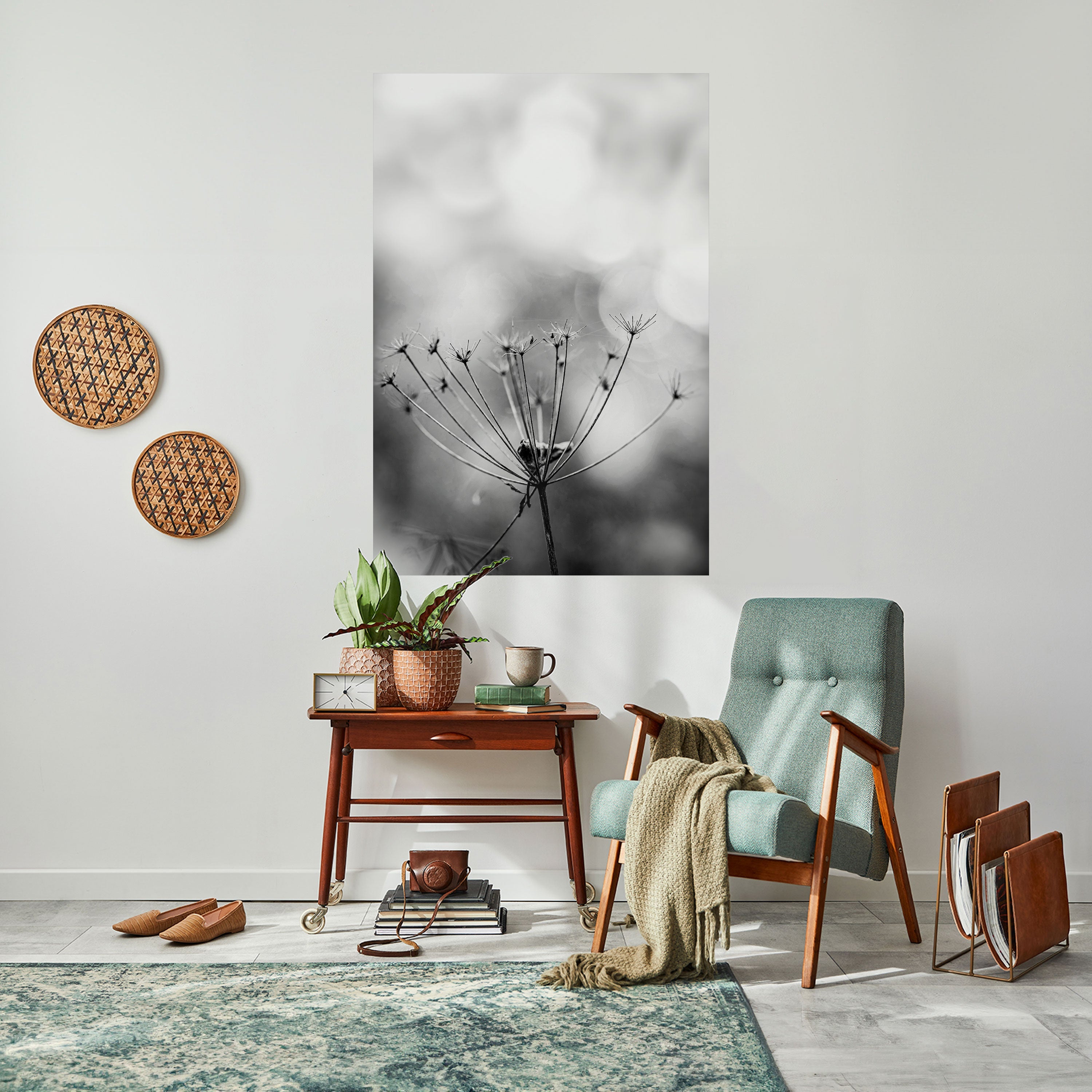 MINIMALIST BLOOM Vertikales Poster zum Abziehen und Aufkleben