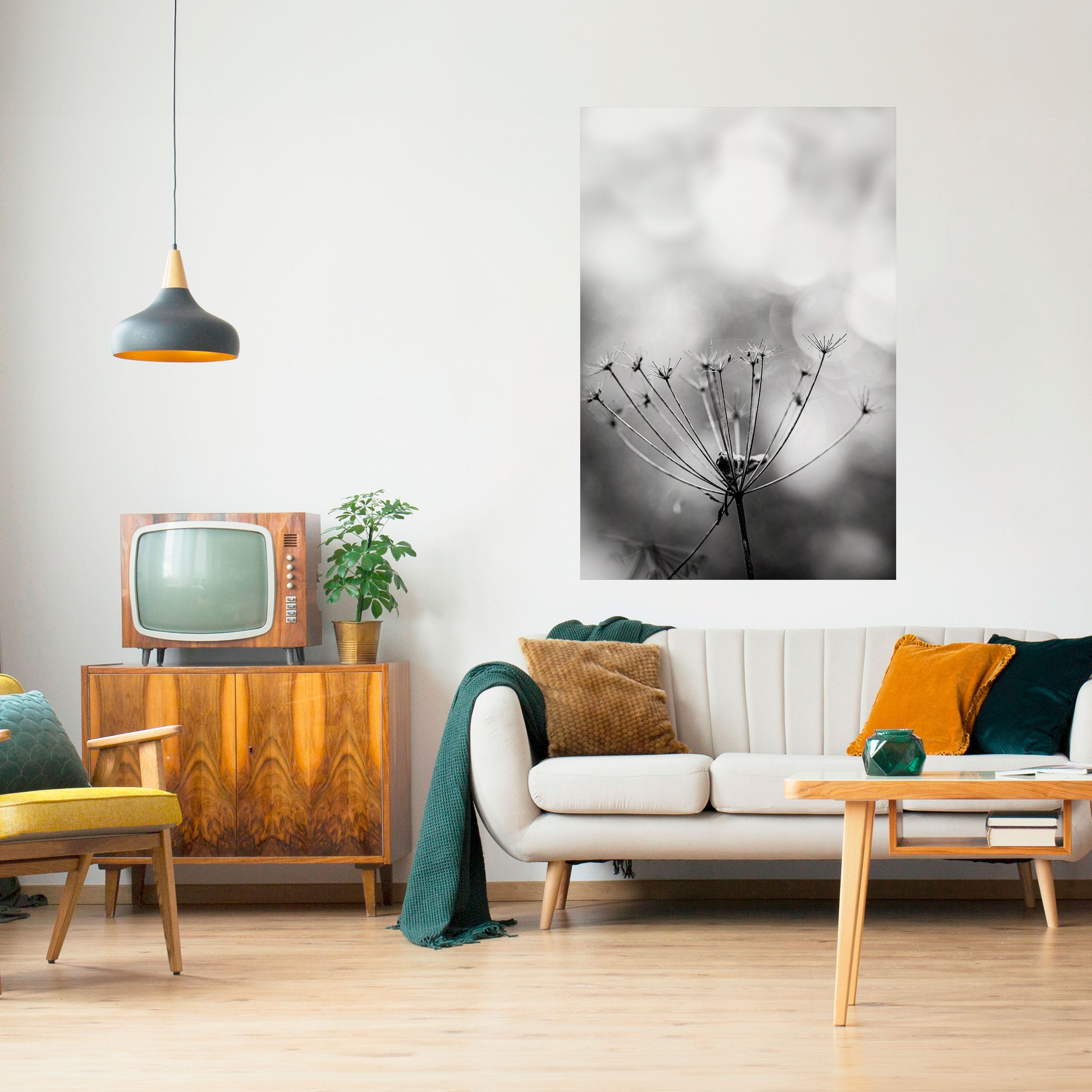 MINIMALIST BLOOM Vertikales Poster zum Abziehen und Aufkleben
