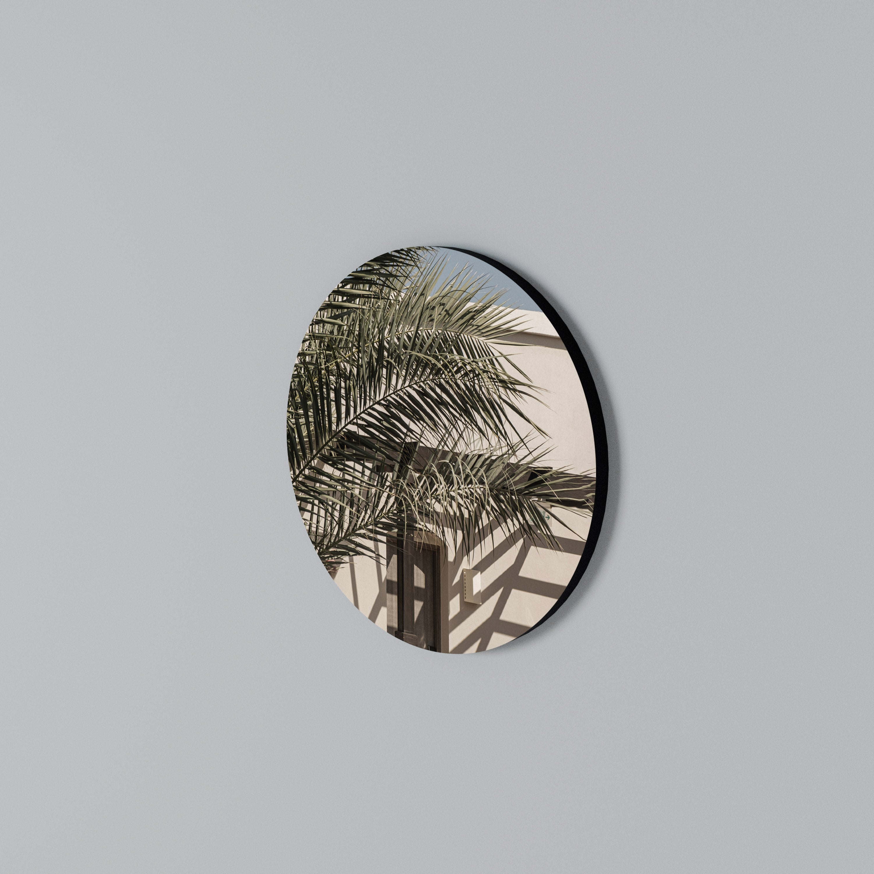 PALM SHADOW DANCE Round Wall Art