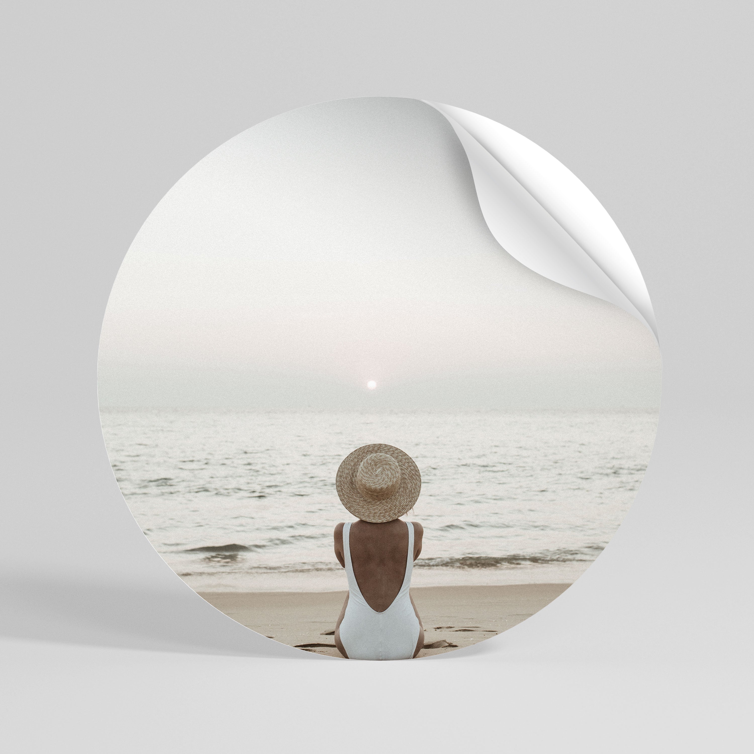 SAND AND SOLITUDE Runder Wandsticker zum Abziehen und Aufkleben