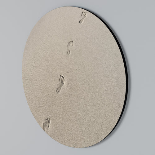 BEACH BOUND PATHWAYS Round Wall Art