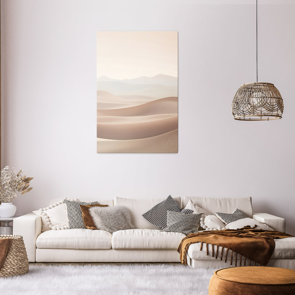 SUBTLE SANDS Vertical Canvas Print