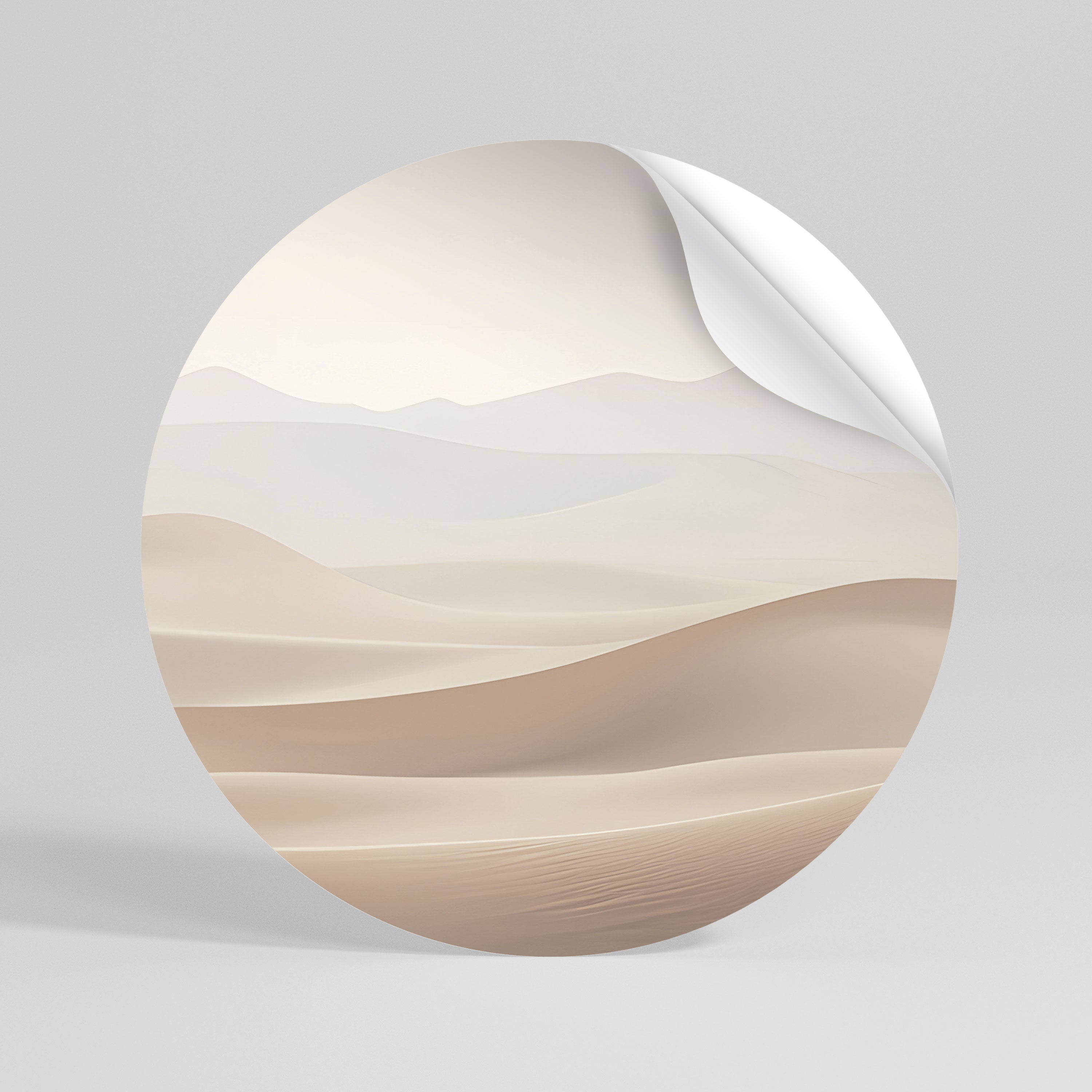 SUBTLE SANDS Runder Wandsticker zum Abziehen und Aufkleben