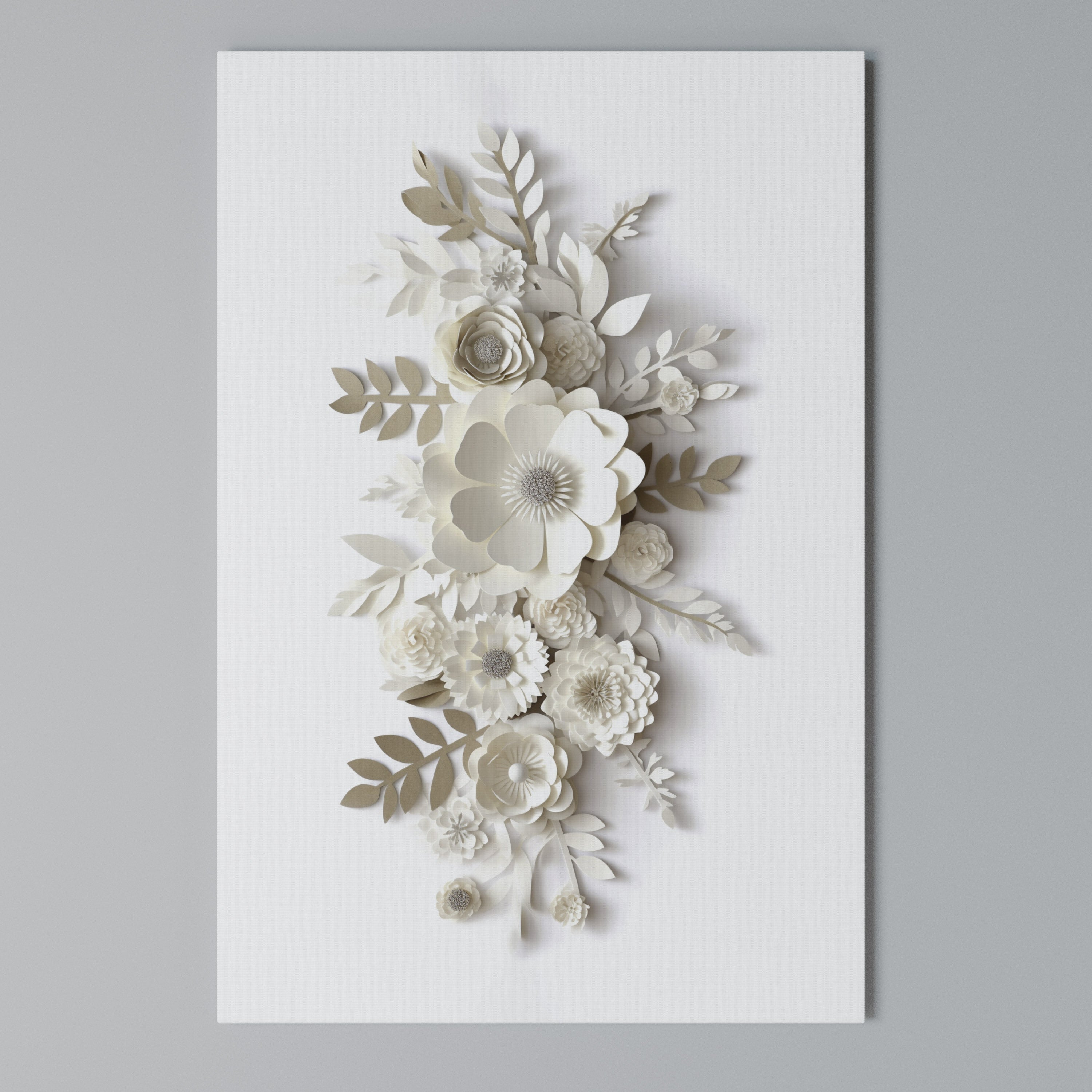 BLUSHING BOUQUET Vertical Canvas Print