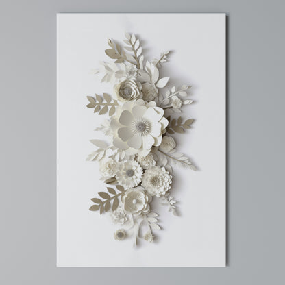 BLUSHING BOUQUET Vertical Canvas Print
