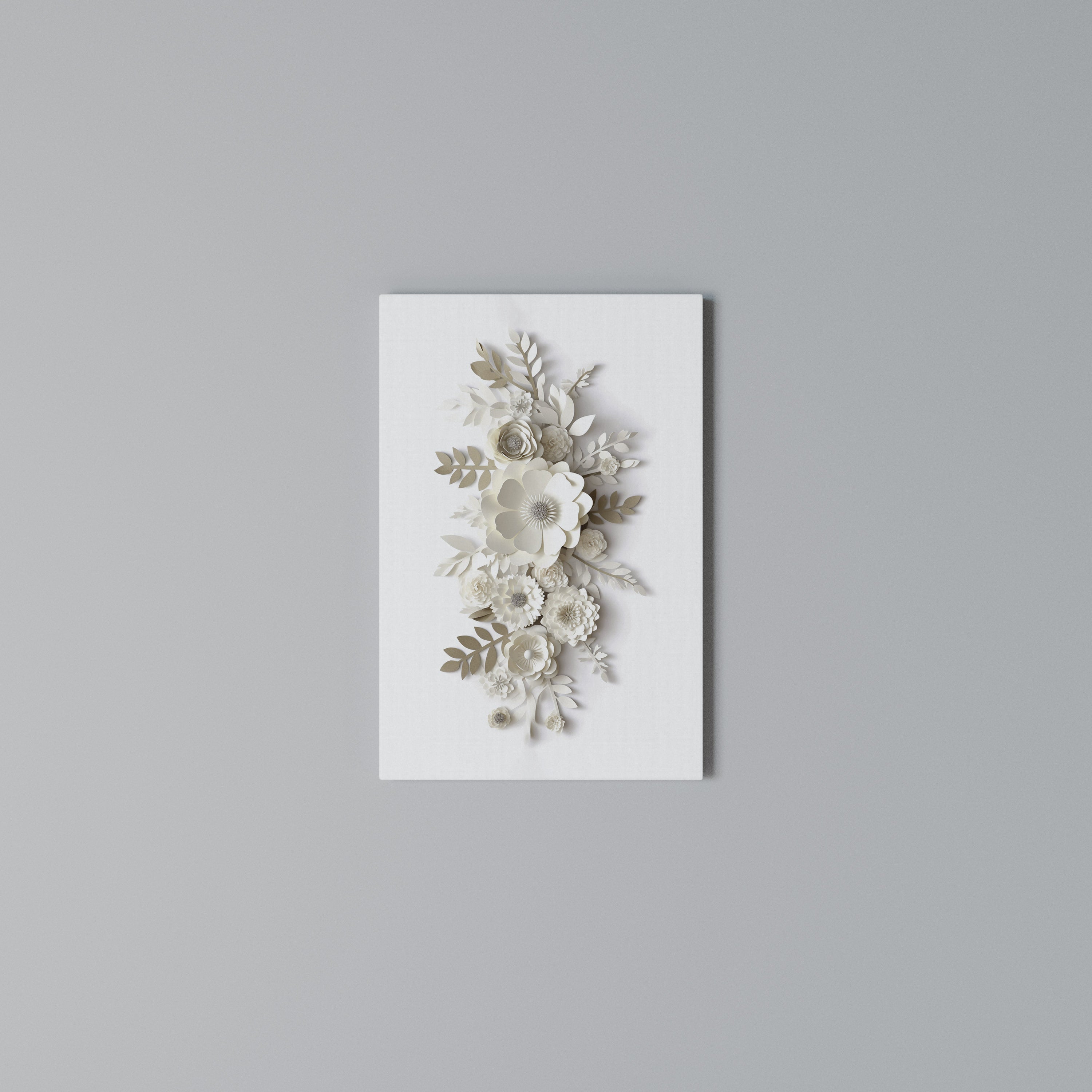 BLUSHING BOUQUET Vertical Canvas Print