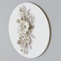 BLUSHING BOUQUET Round Wall Art
