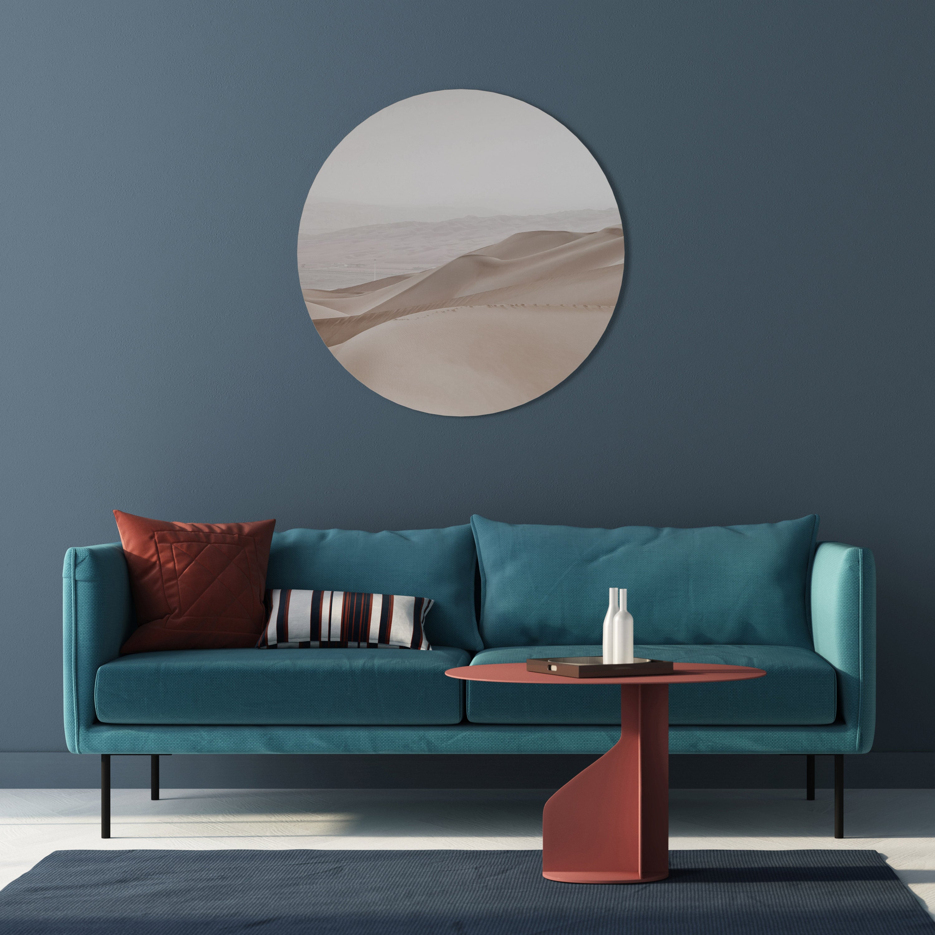 TRANQUIL TIDES Runde Wanddekoration Ø 69 cm
