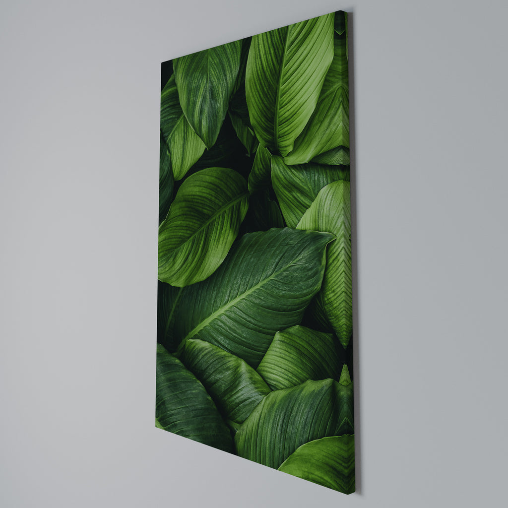 VIBRANT LEAFY EMBRACE Vertical Canvas Print