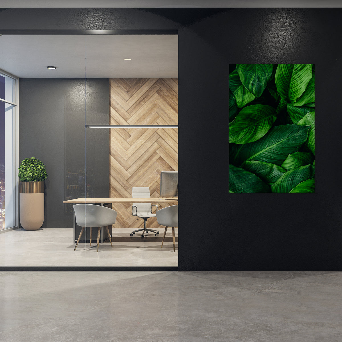VIBRANT LEAFY EMBRACE Vertical Canvas Print