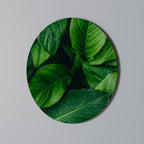 VIBRANT LEAFY EMBRACE Runde Wanddekoration Ø 69 cm