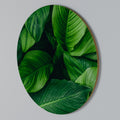 VIBRANT LEAFY EMBRACE Round Wall Art