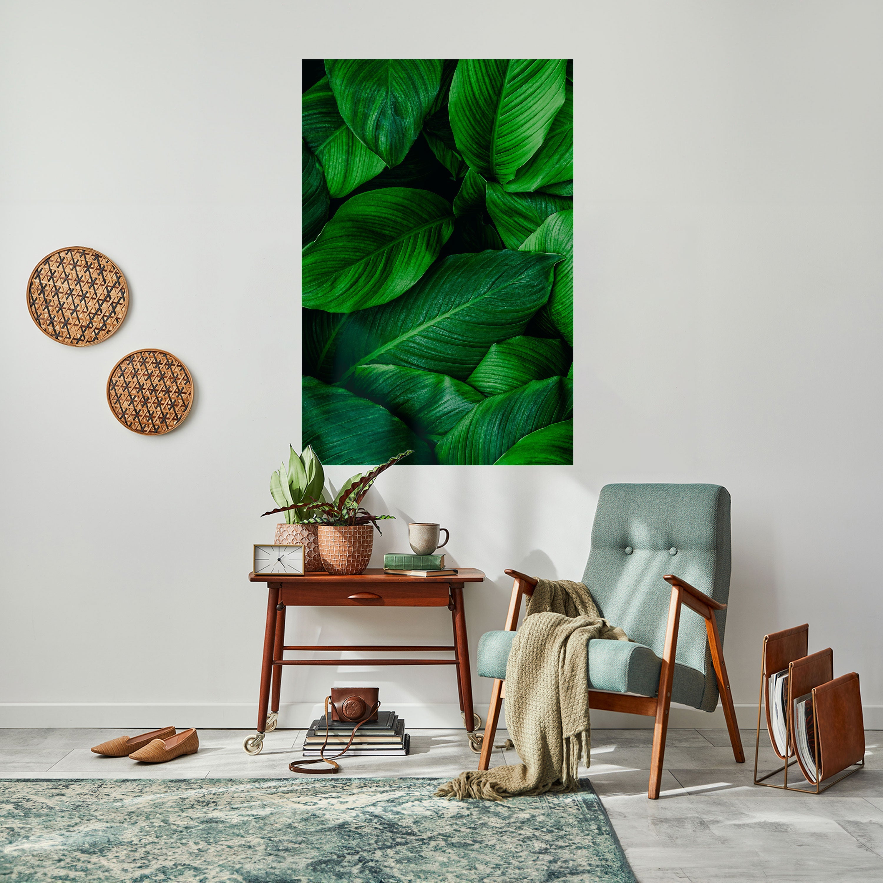 VIBRANT LEAFY EMBRACE Vertikales Poster zum Abziehen und Aufkleben