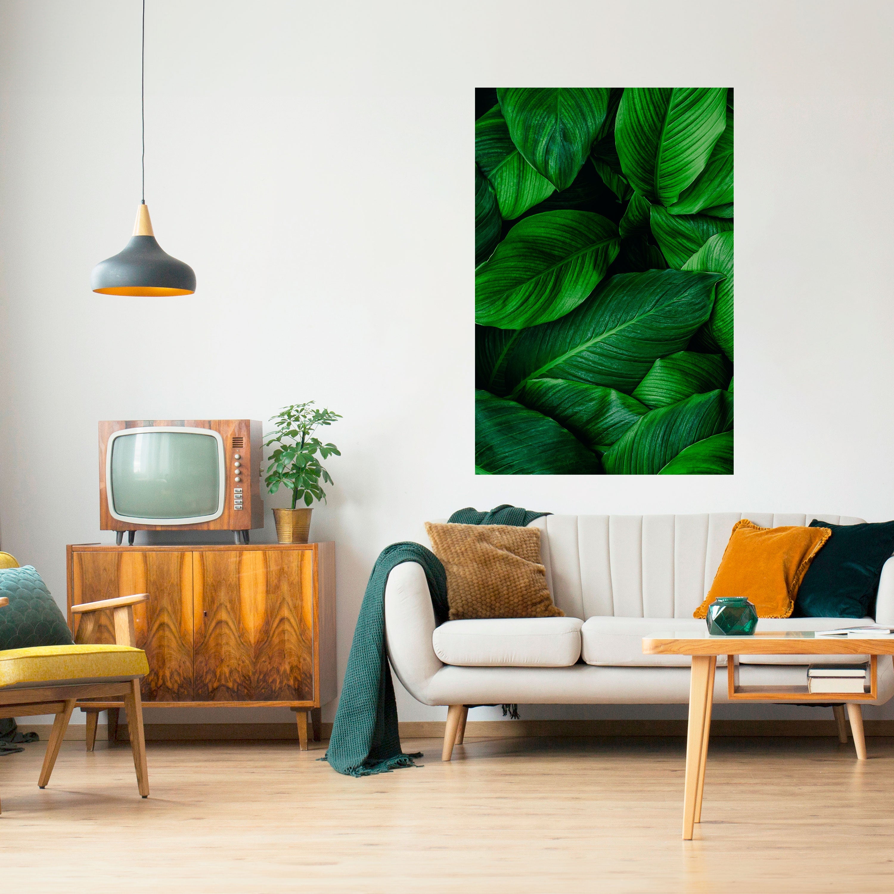 VIBRANT LEAFY EMBRACE Vertikales Poster zum Abziehen und Aufkleben