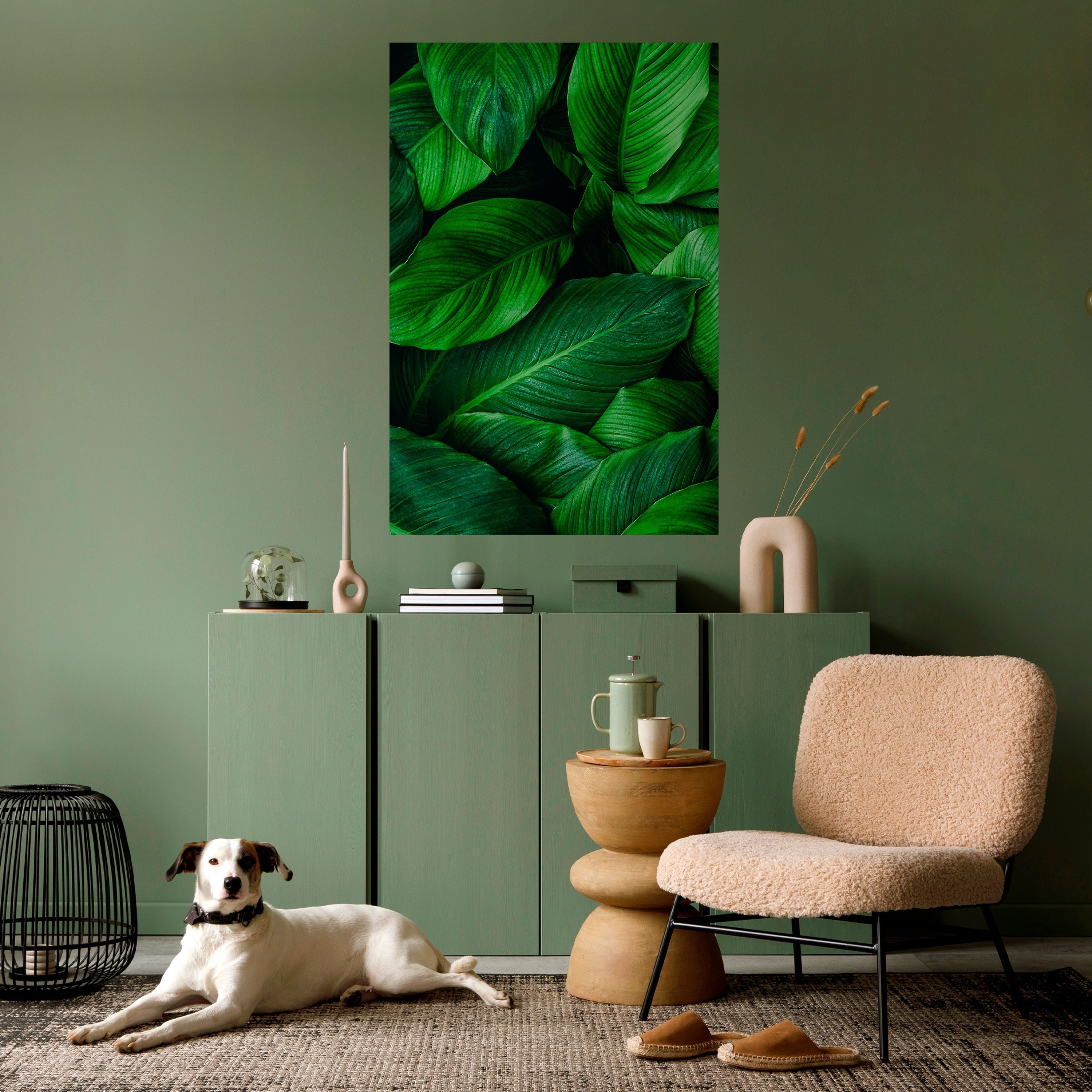 VIBRANT LEAFY EMBRACE Vertikales Poster zum Abziehen und Aufkleben
