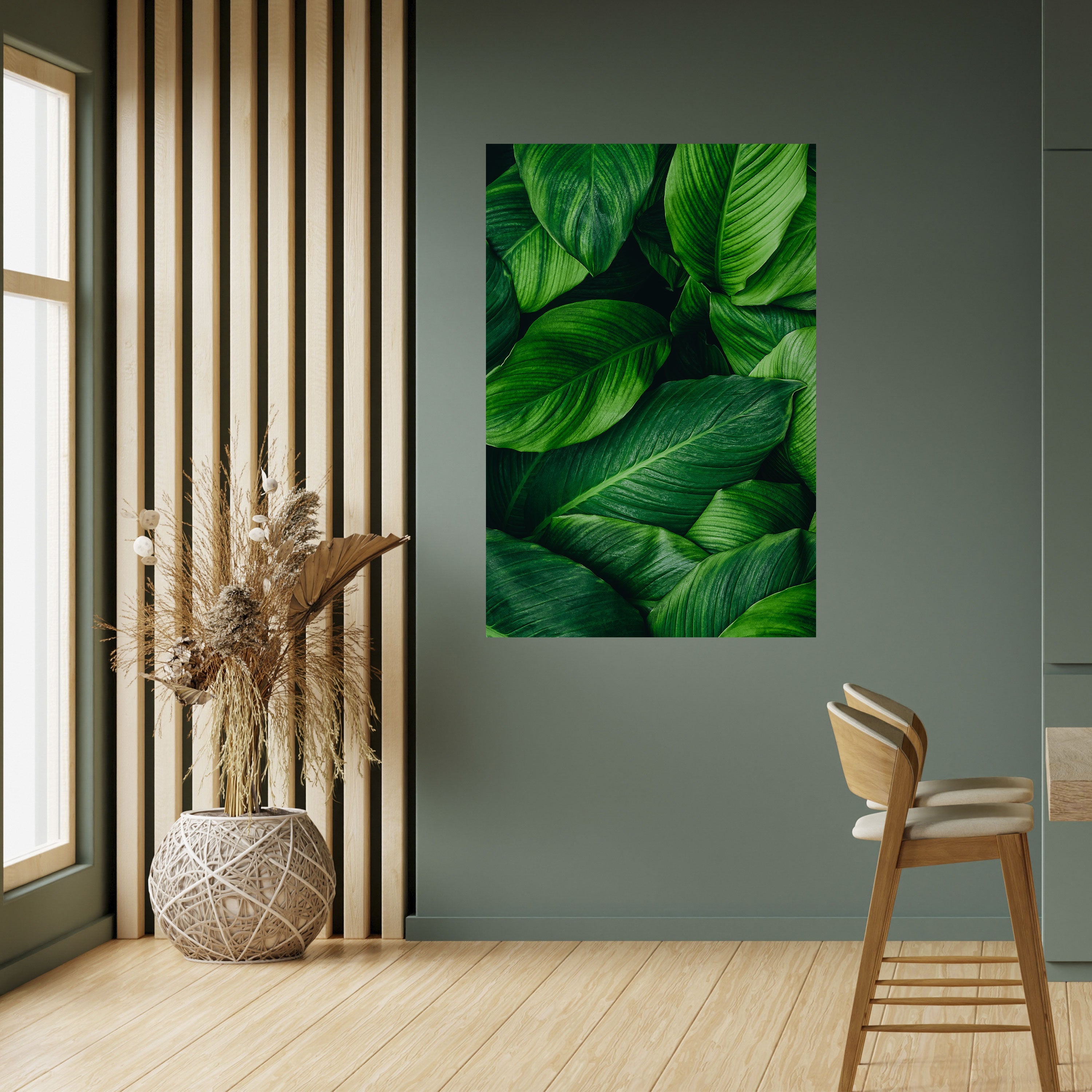 VIBRANT LEAFY EMBRACE Vertikales Poster zum Abziehen und Aufkleben