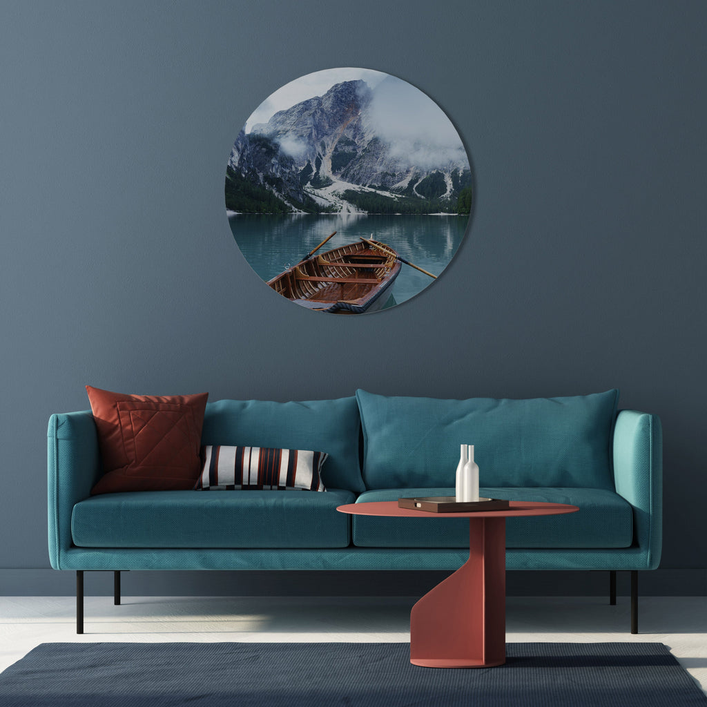 FOGGY MOUNTAIN OASIS Runde Wanddekoration Ø 69 cm