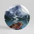 FOGGY MOUNTAIN OASIS Peel and Stick Round Sticker