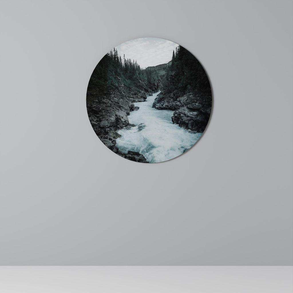 RUSHING REFLECTIONS Runde Wanddekoration Ø 69 cm