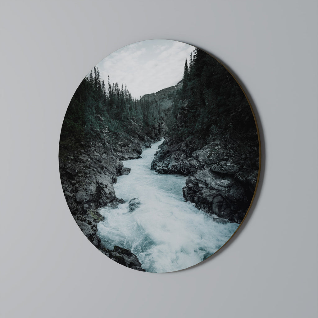 RUSHING REFLECTIONS Runde Wanddekoration Ø 69 cm